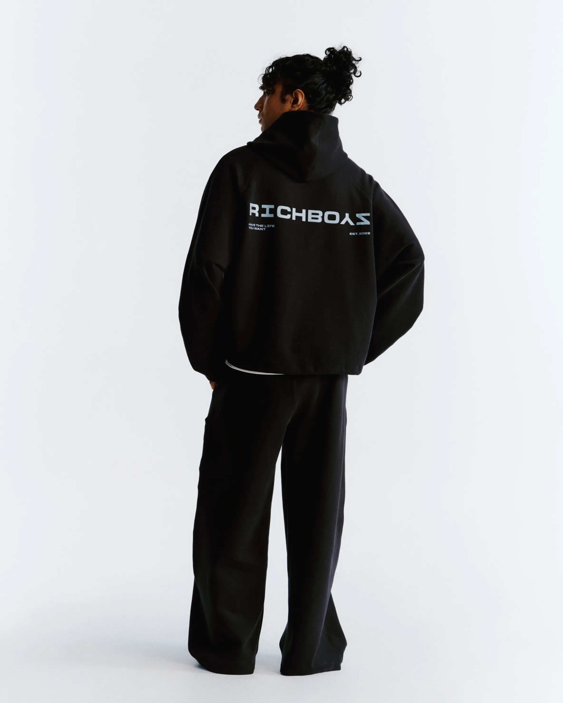 Airy Zip Hoodie - Black