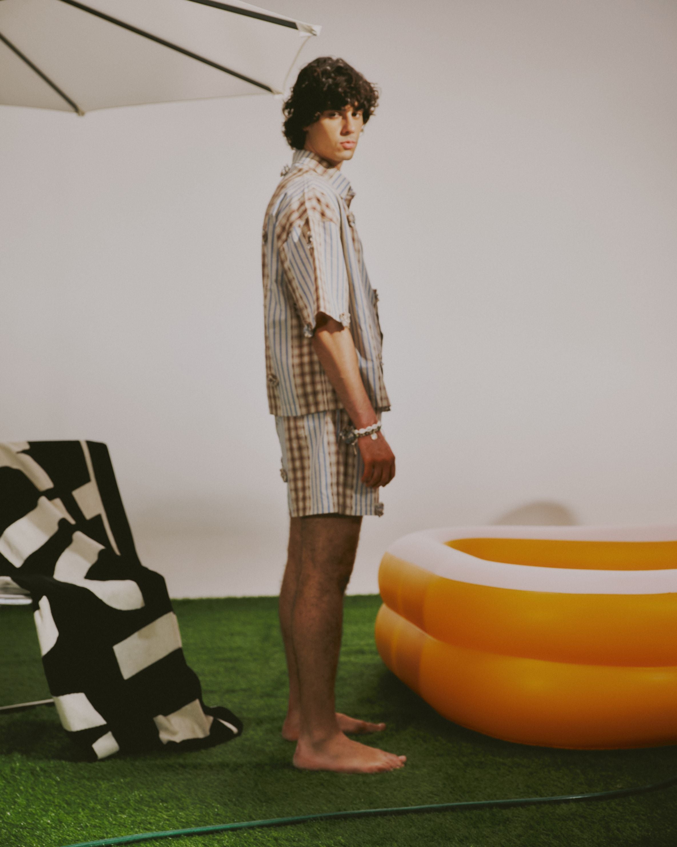 Box Polo Plaid - Sky