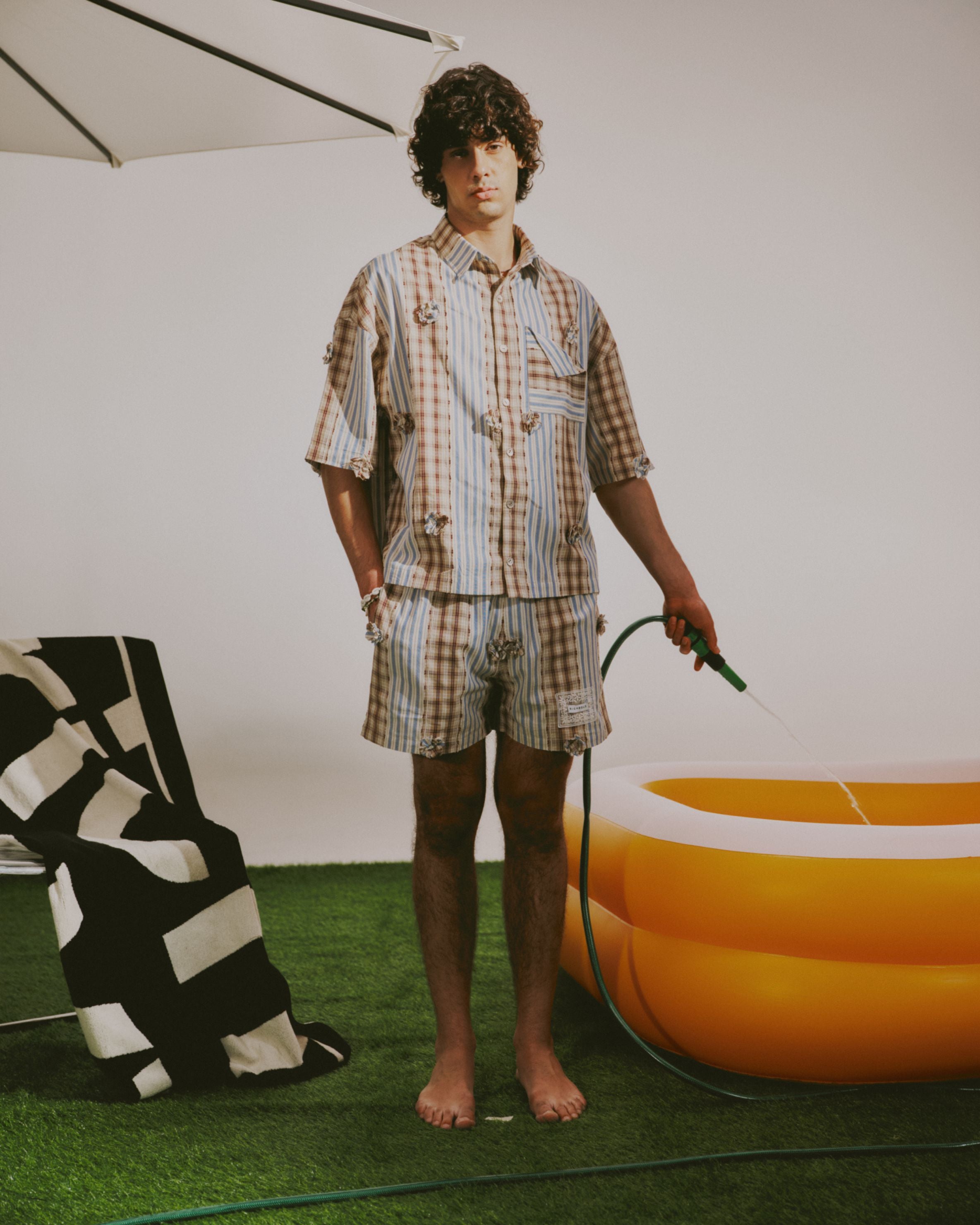 Box Polo Plaid - Sky