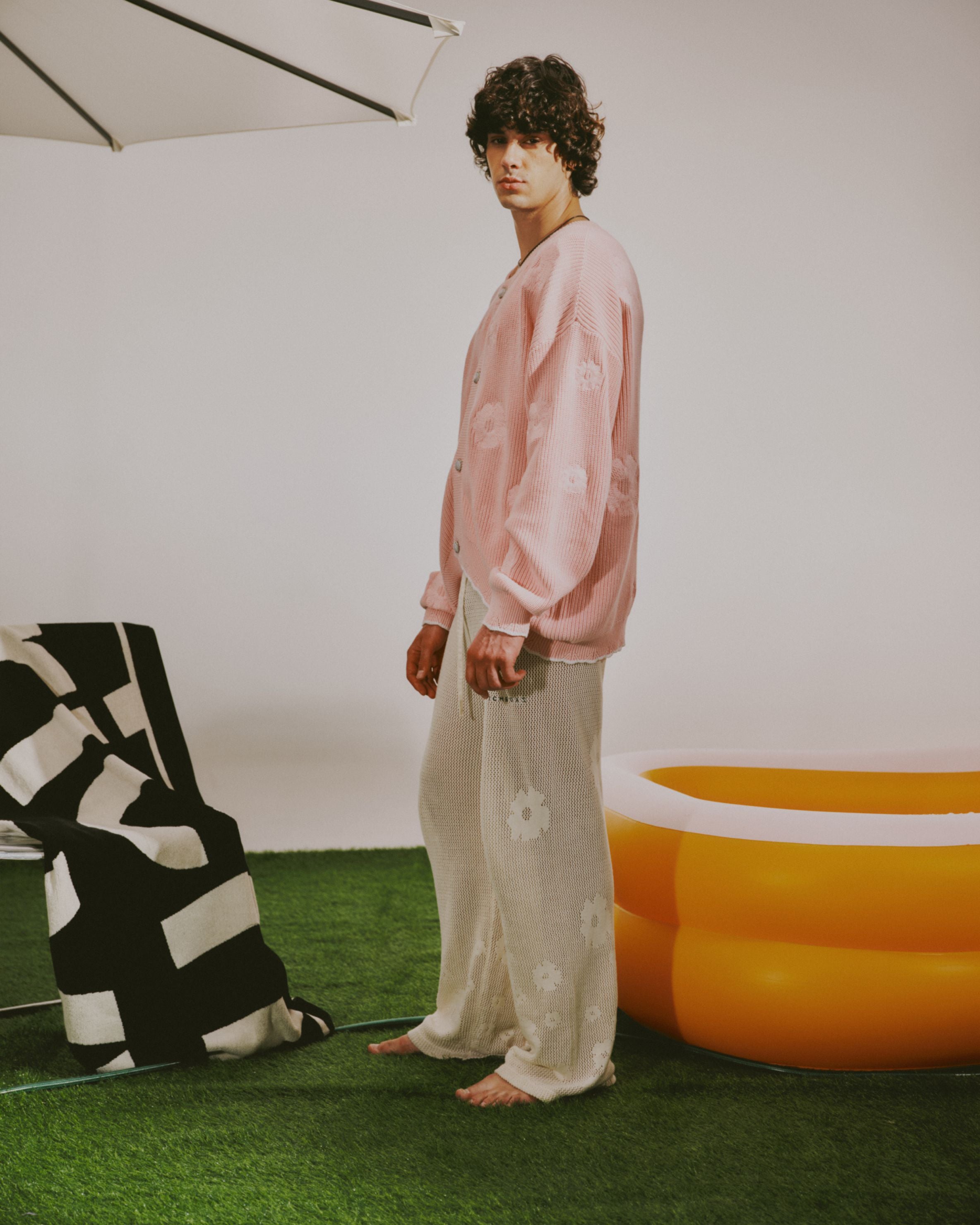 Knitted Cardigan - Pink