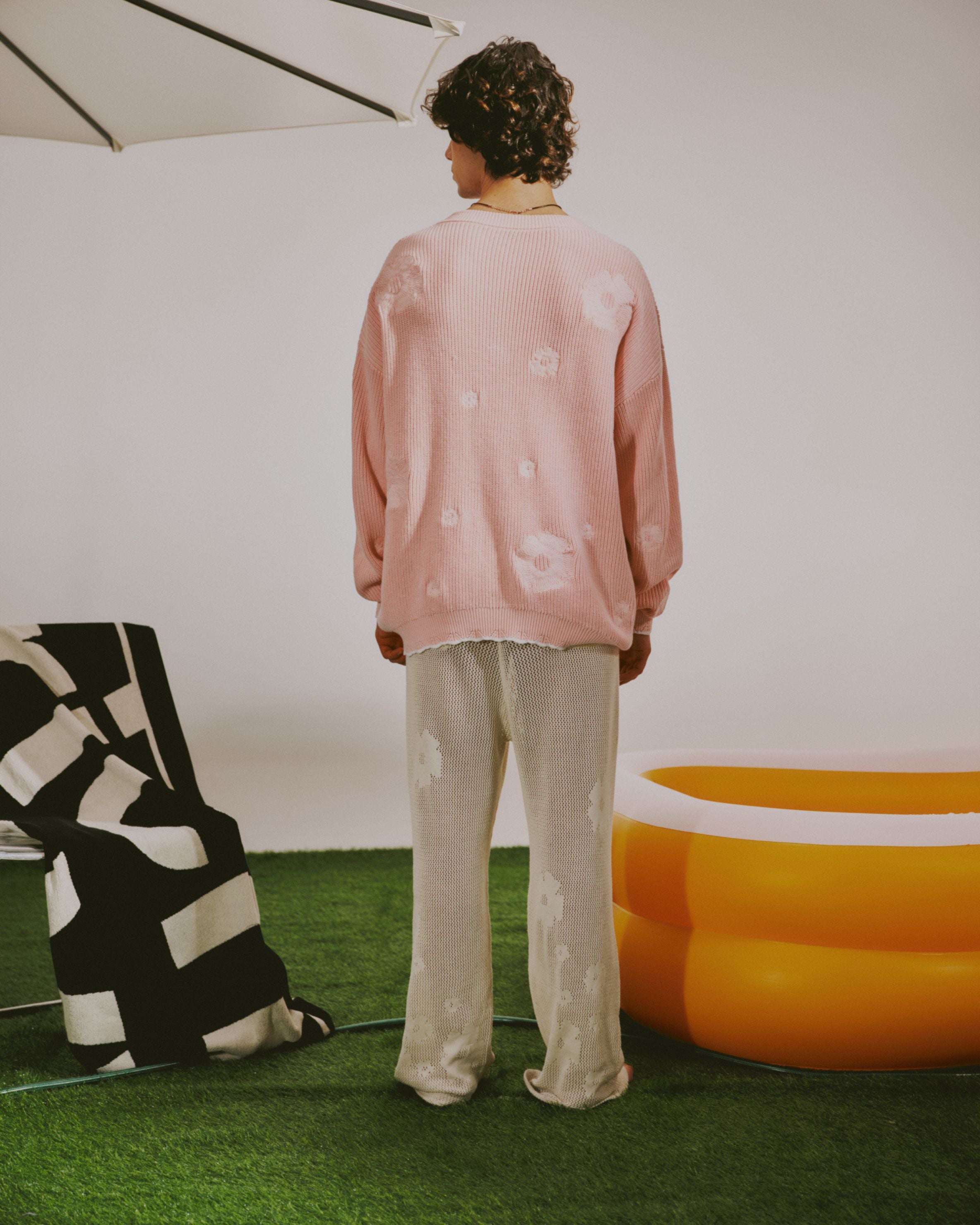 Knitted Cardigan - Pink