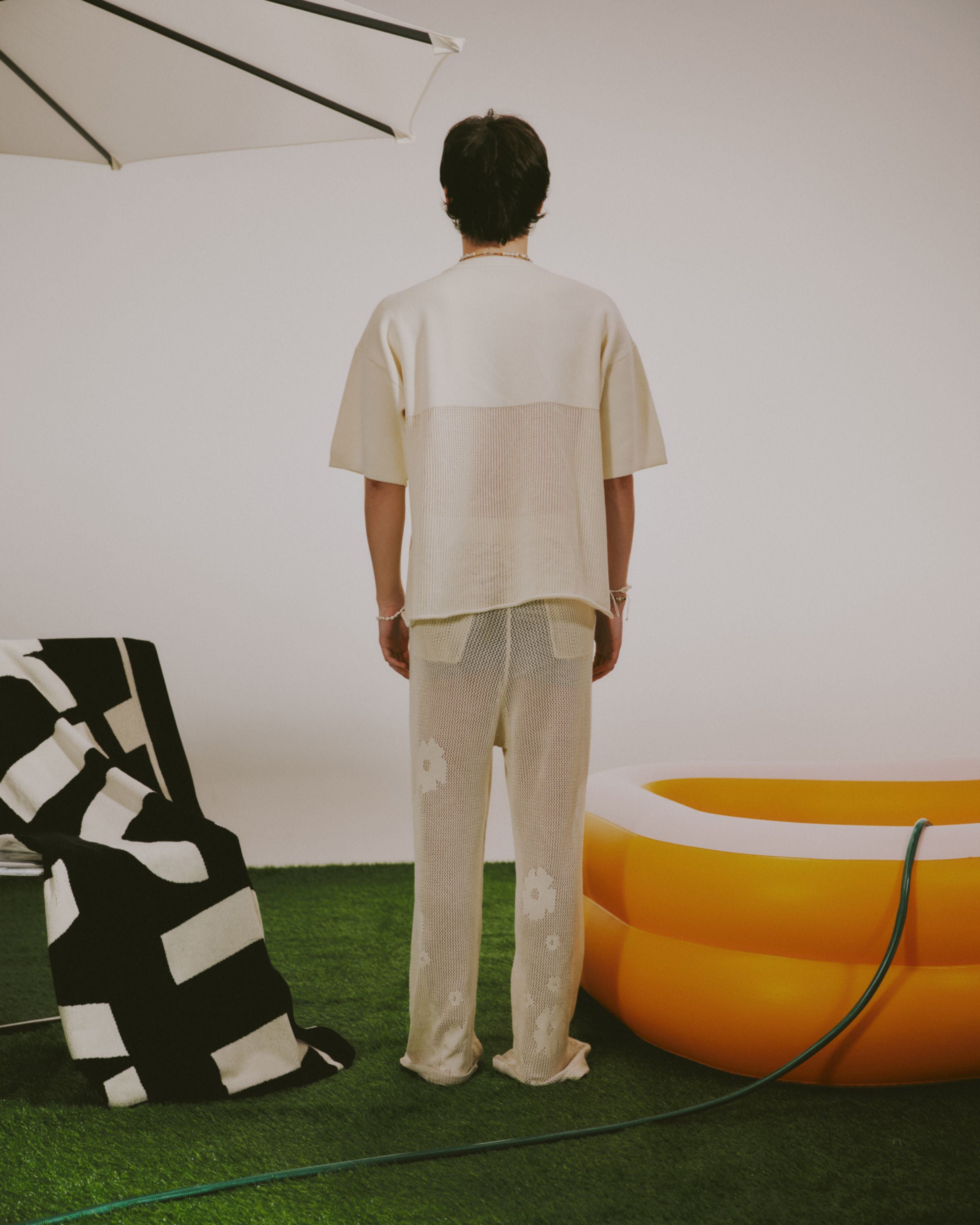 Hollow Out Pants - Off White