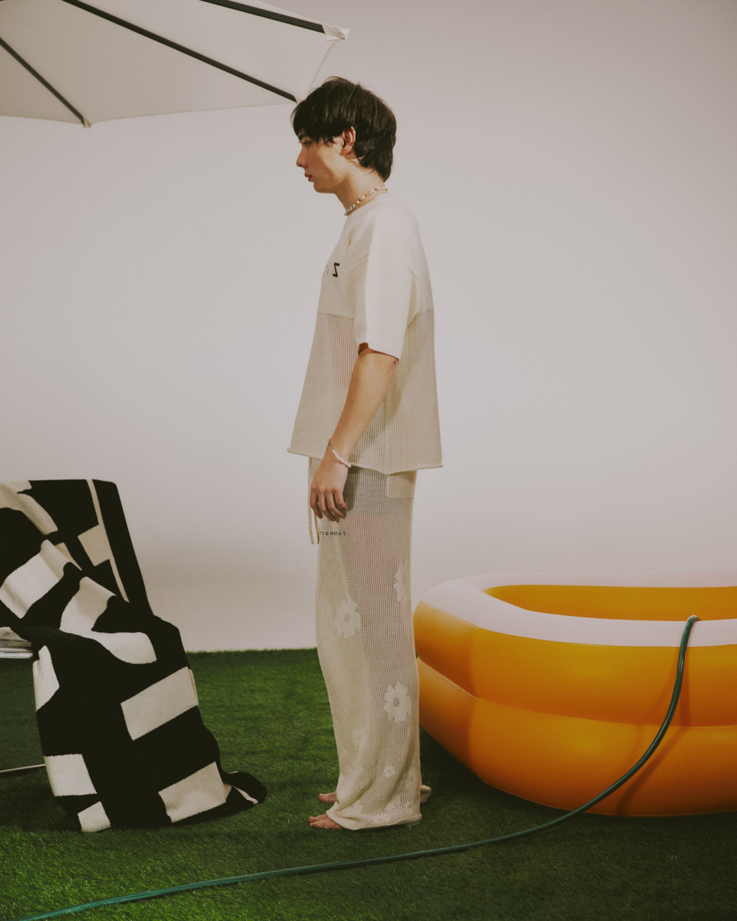 Hollow Out Pants - Off White