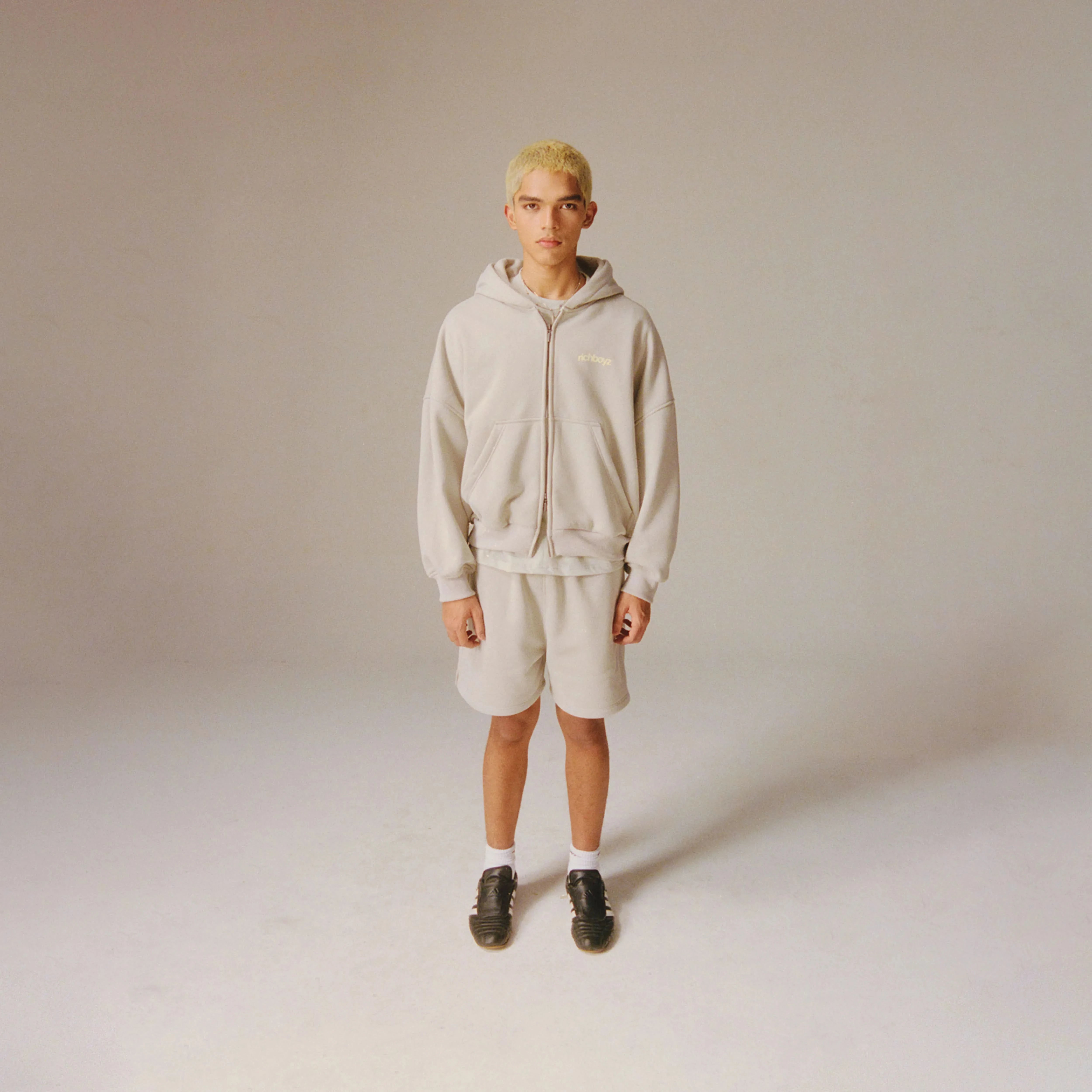 Double Zip Box Hoodie V2 - Icy Gray