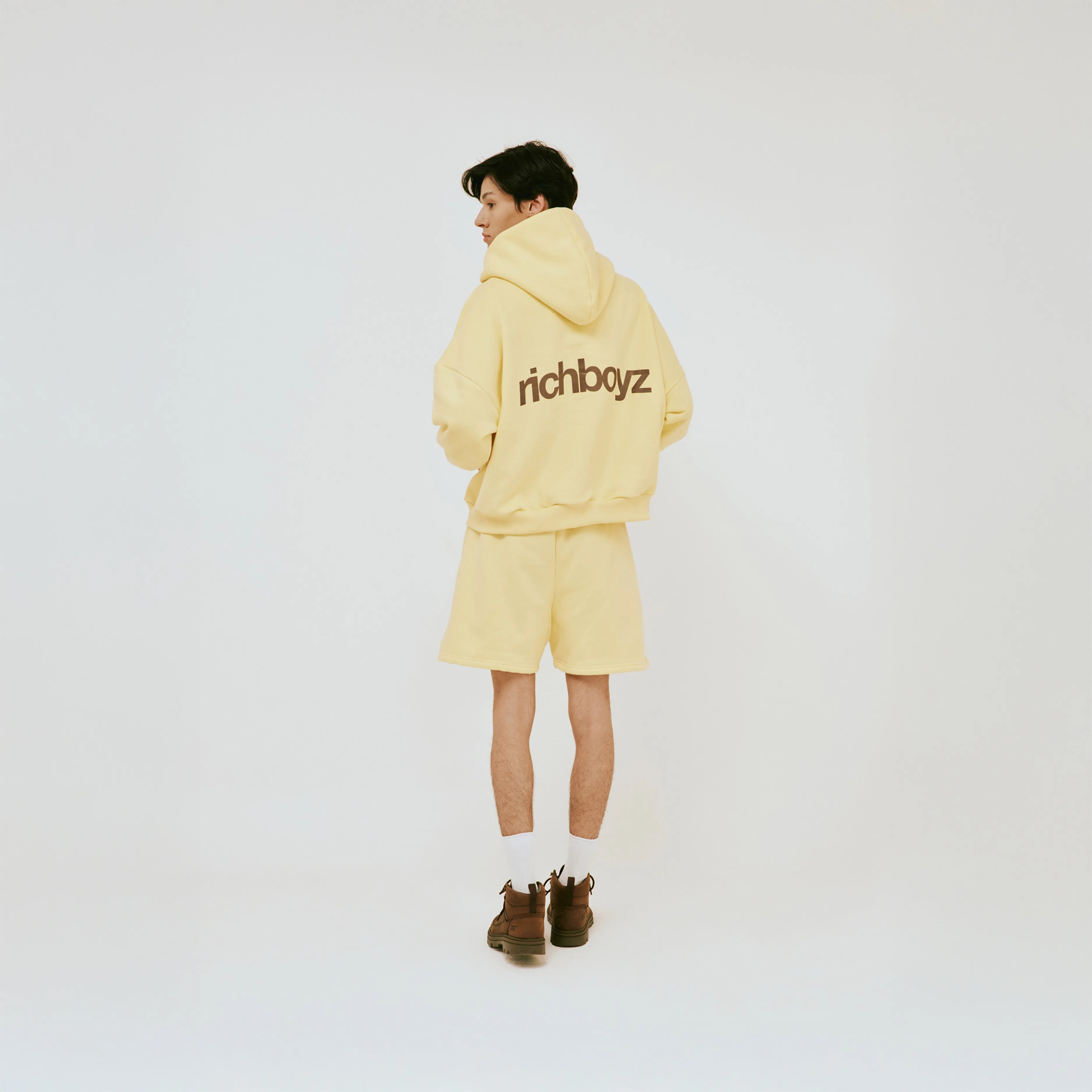 Double Zip Box Hoodie - Butter Yellow
