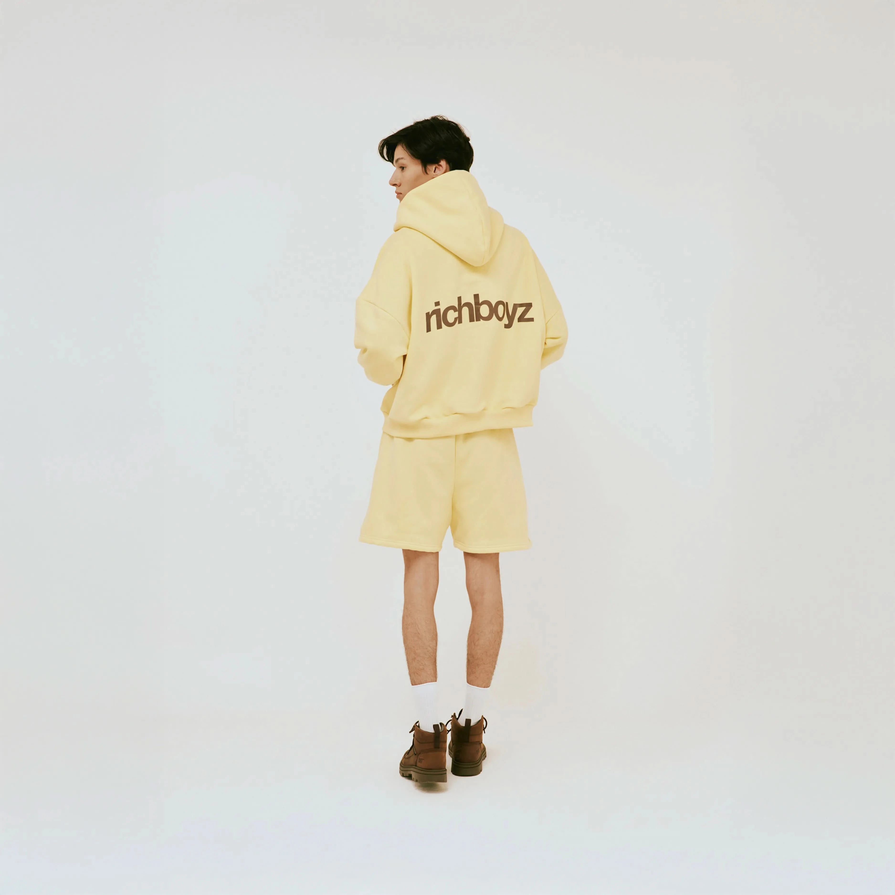 Double Zip Box Hoodie - Butter Yellow