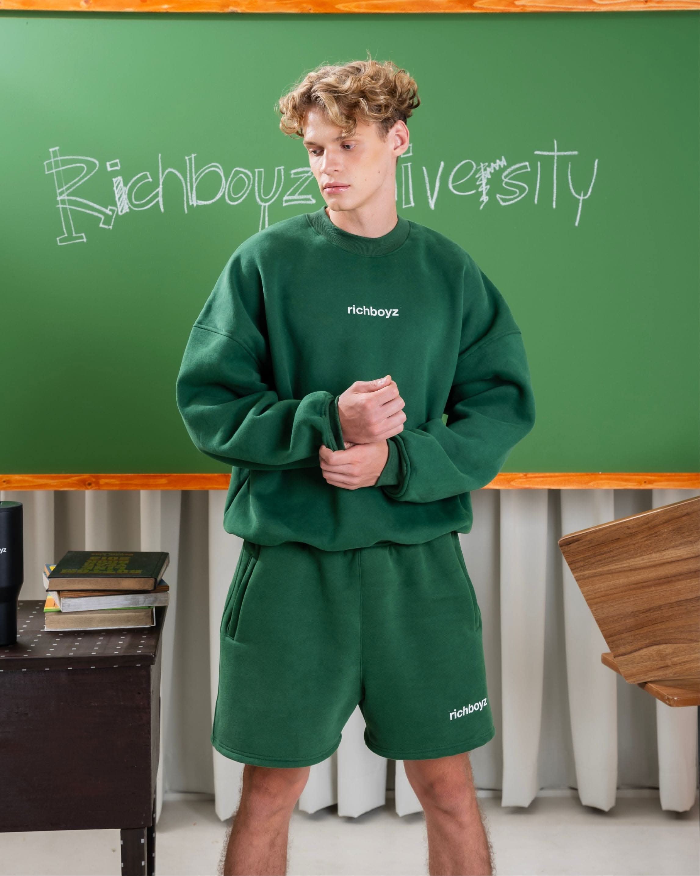 Sweatshorts - Natural Green