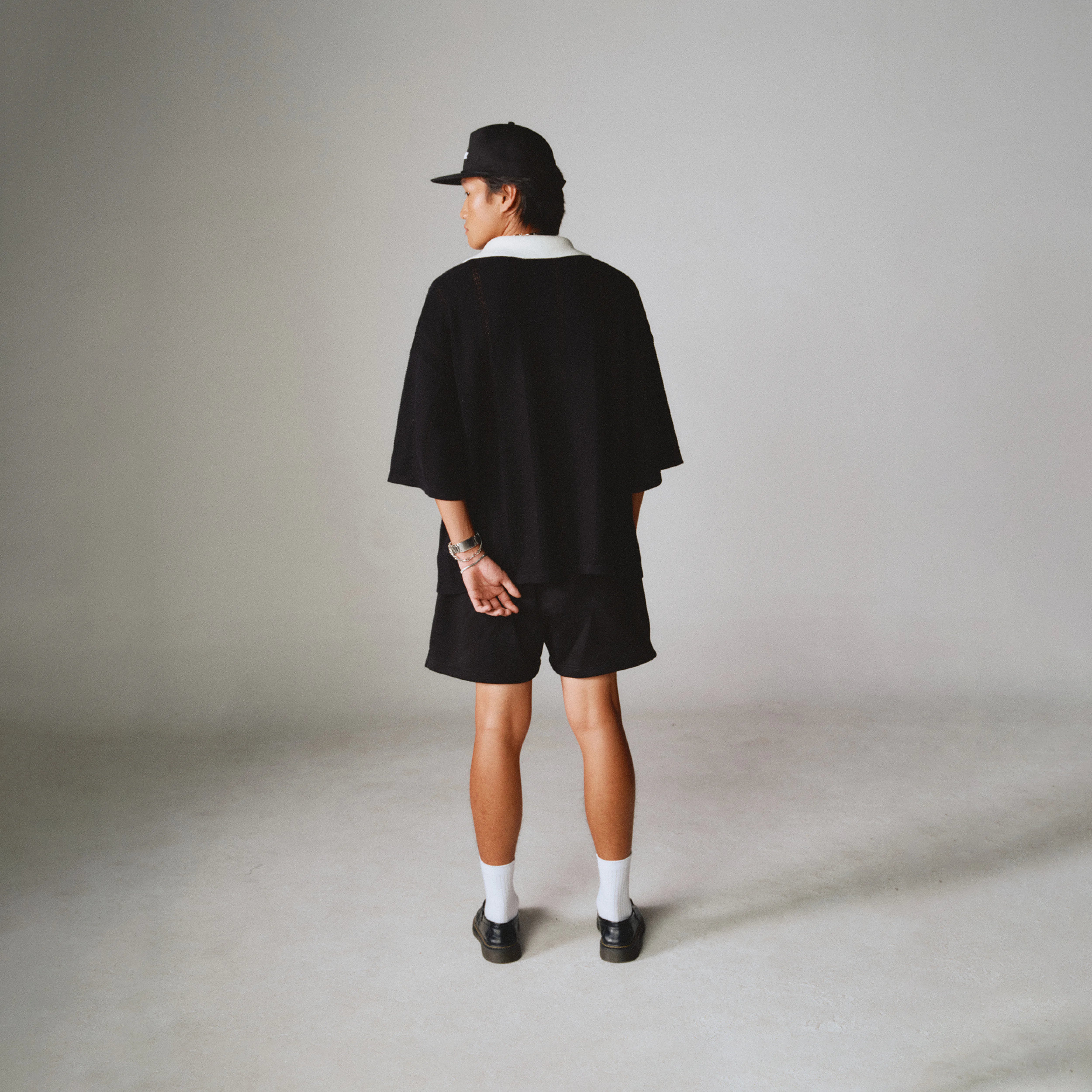 Knitted Polo - Black