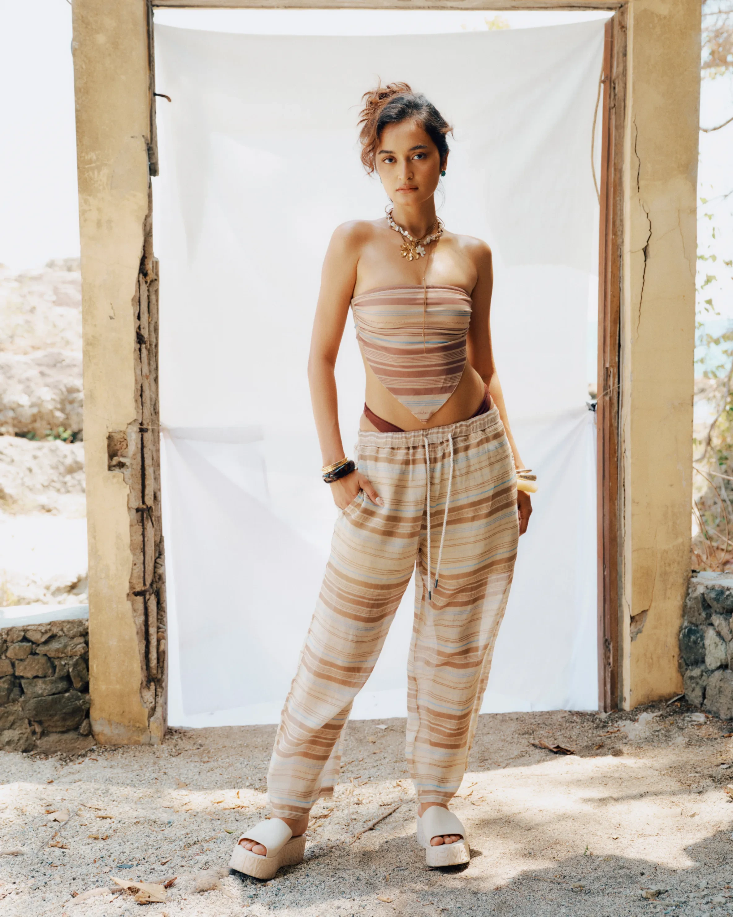 Linen Pants - Brown