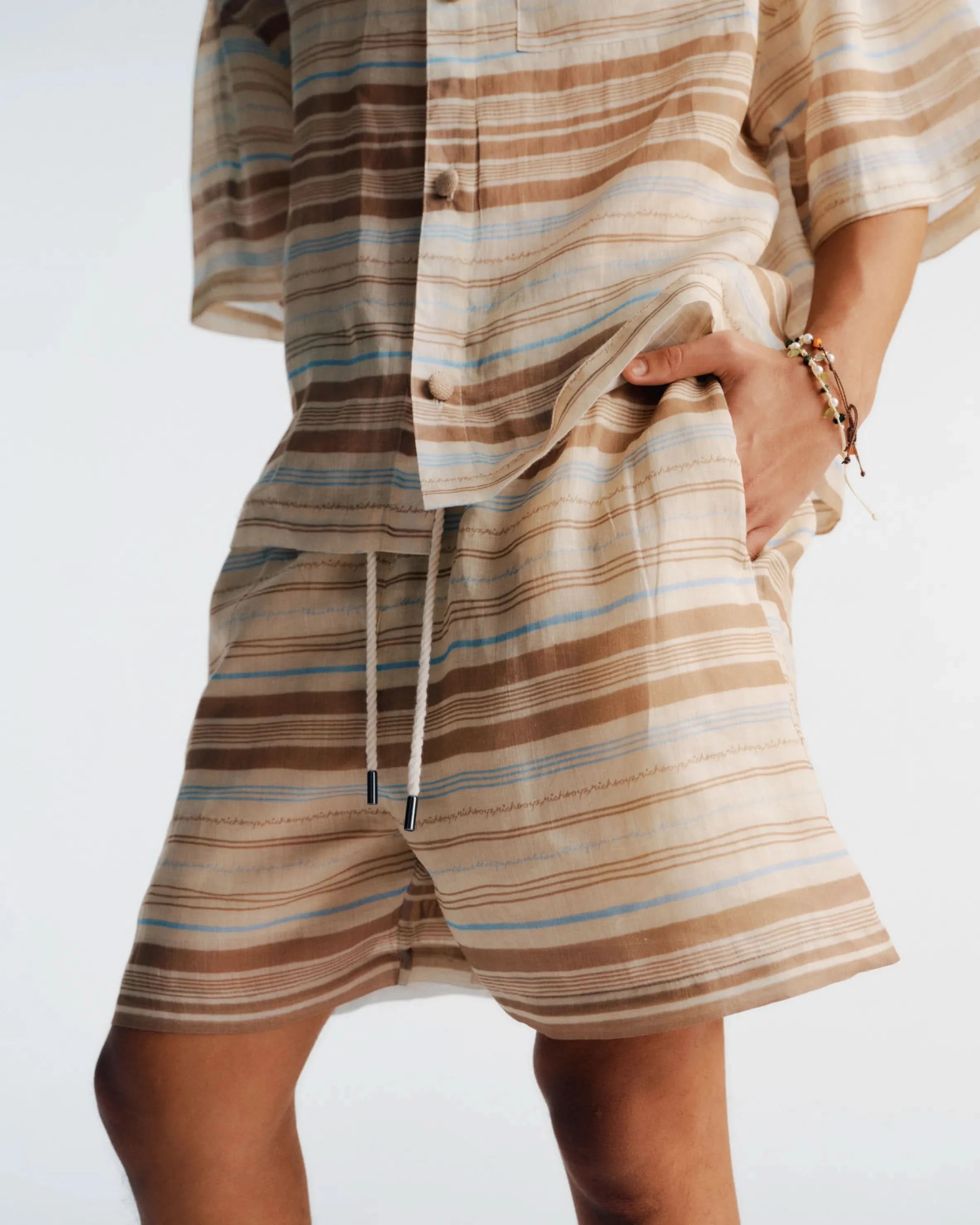 Linen Shorts - Brown