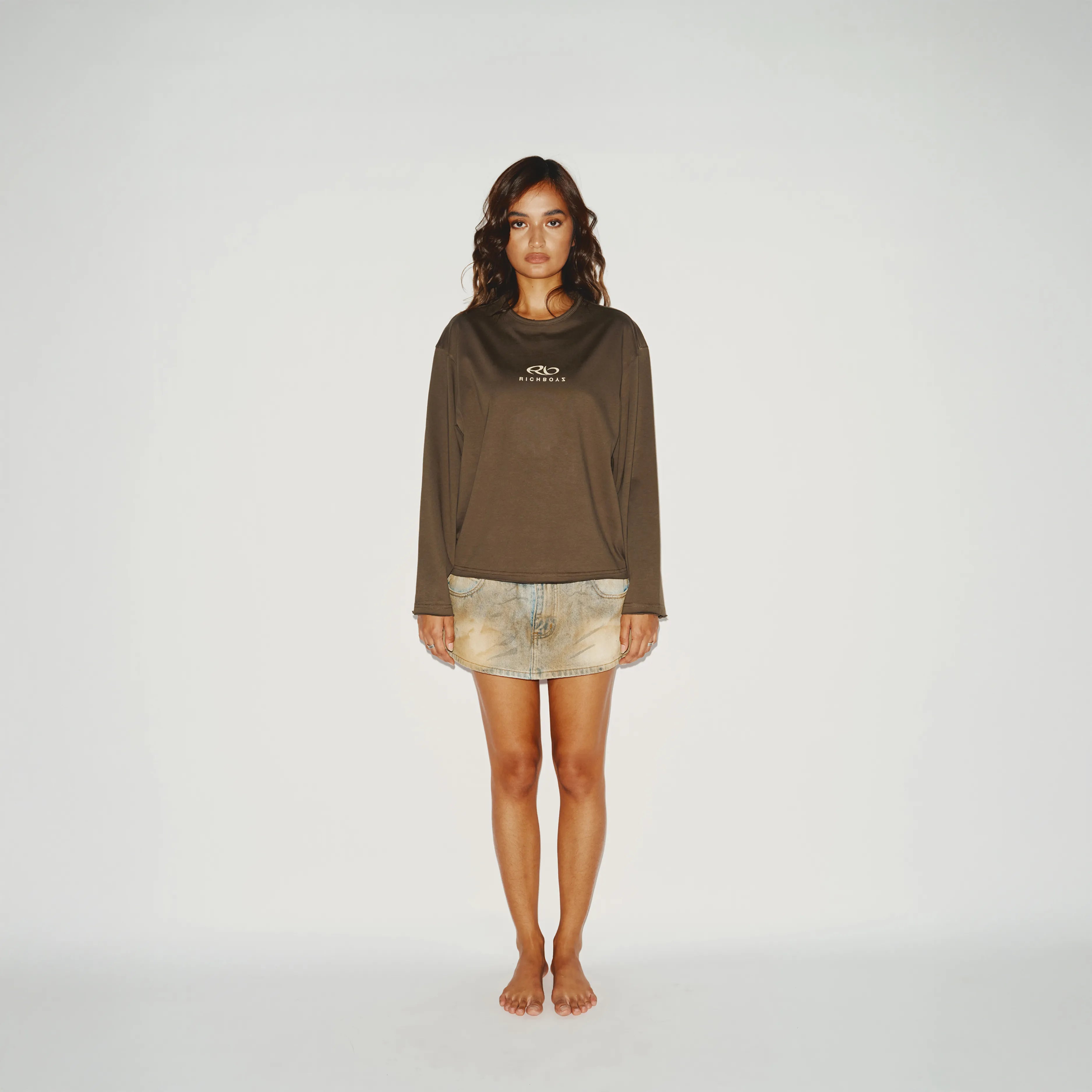 Raw Edge Longsleeve - Bush