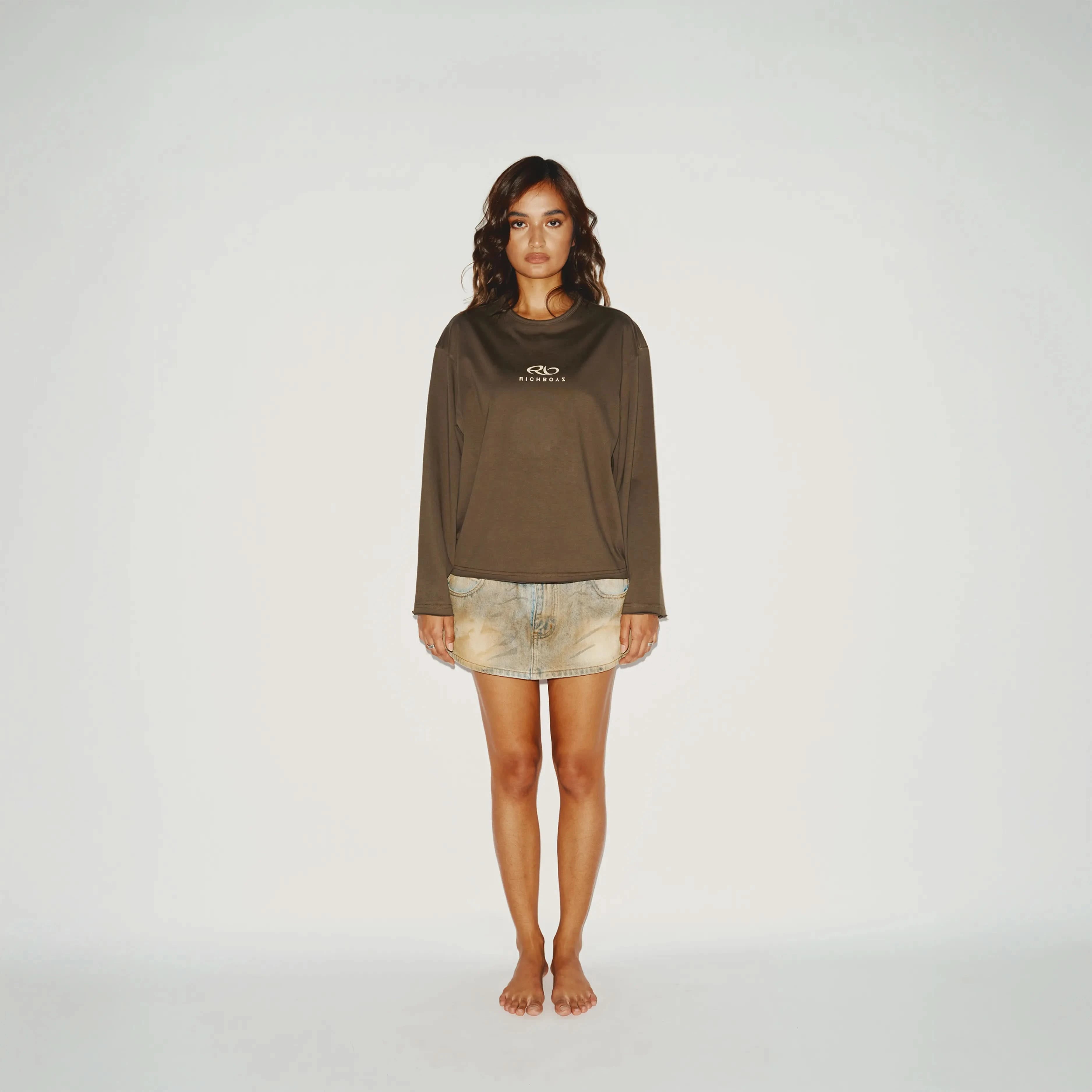 Raw Edge Longsleeve - Bush