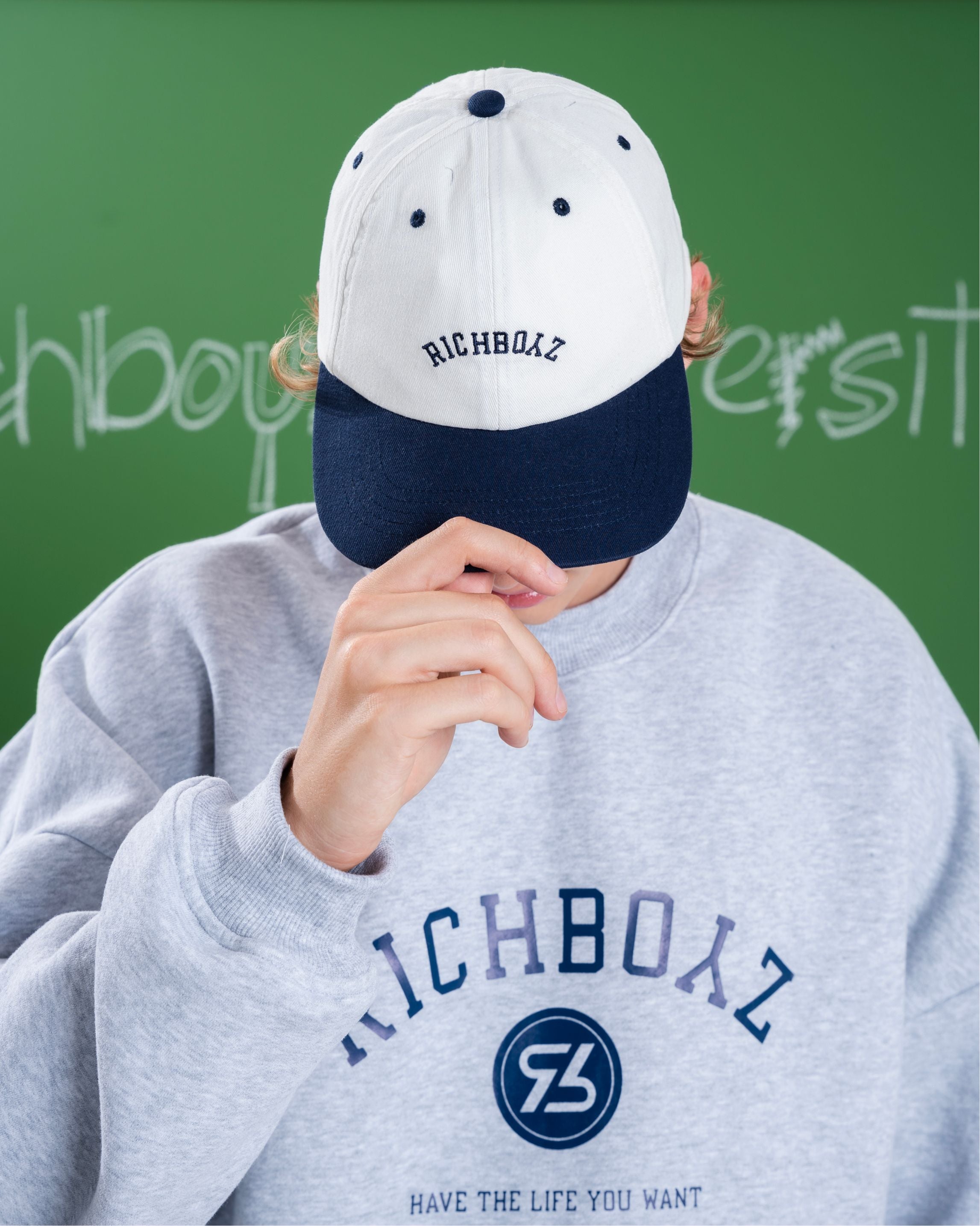 Velcro Strap Cap - Navy Blue