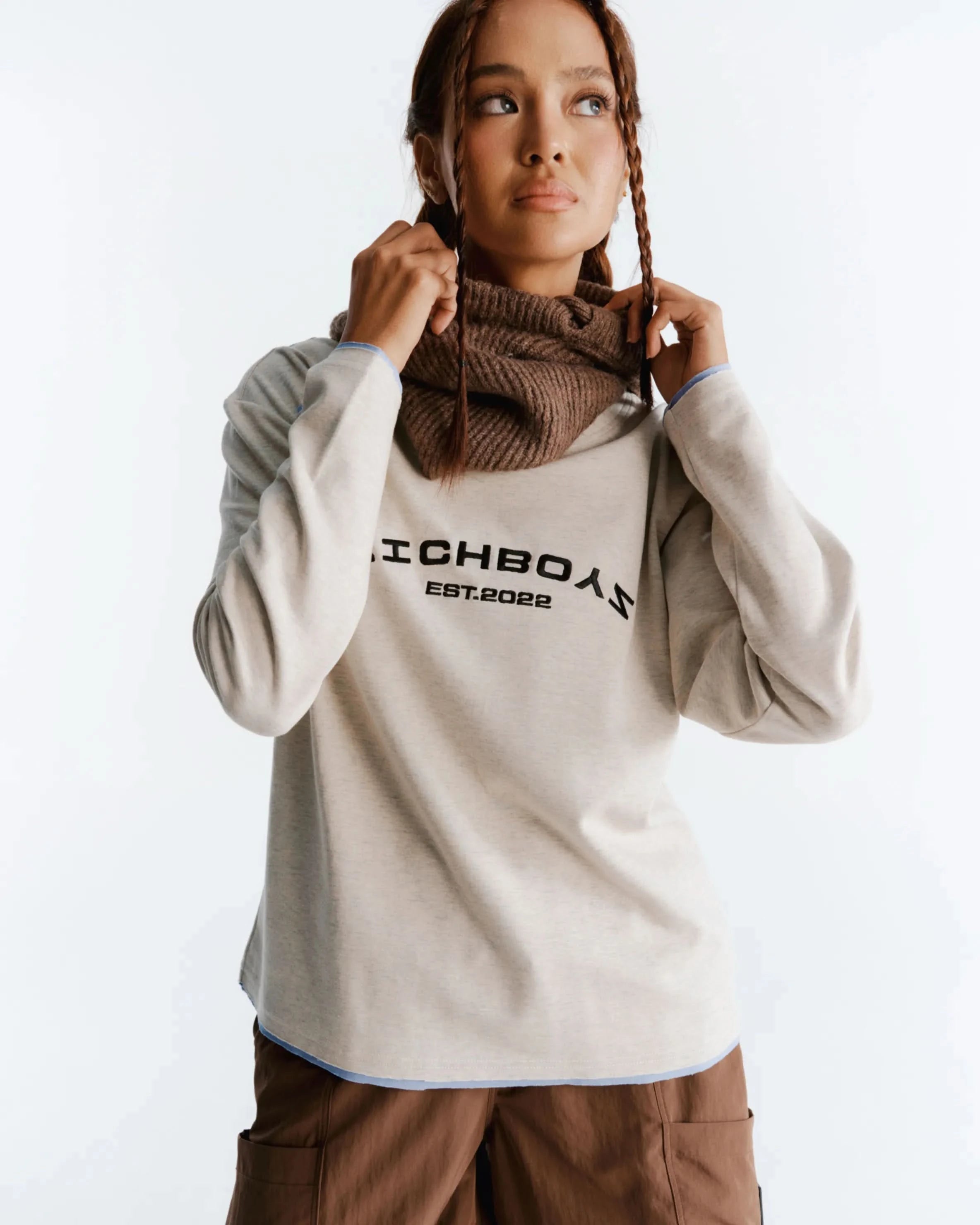 Raw Edge Long Sleeve - Lagoon