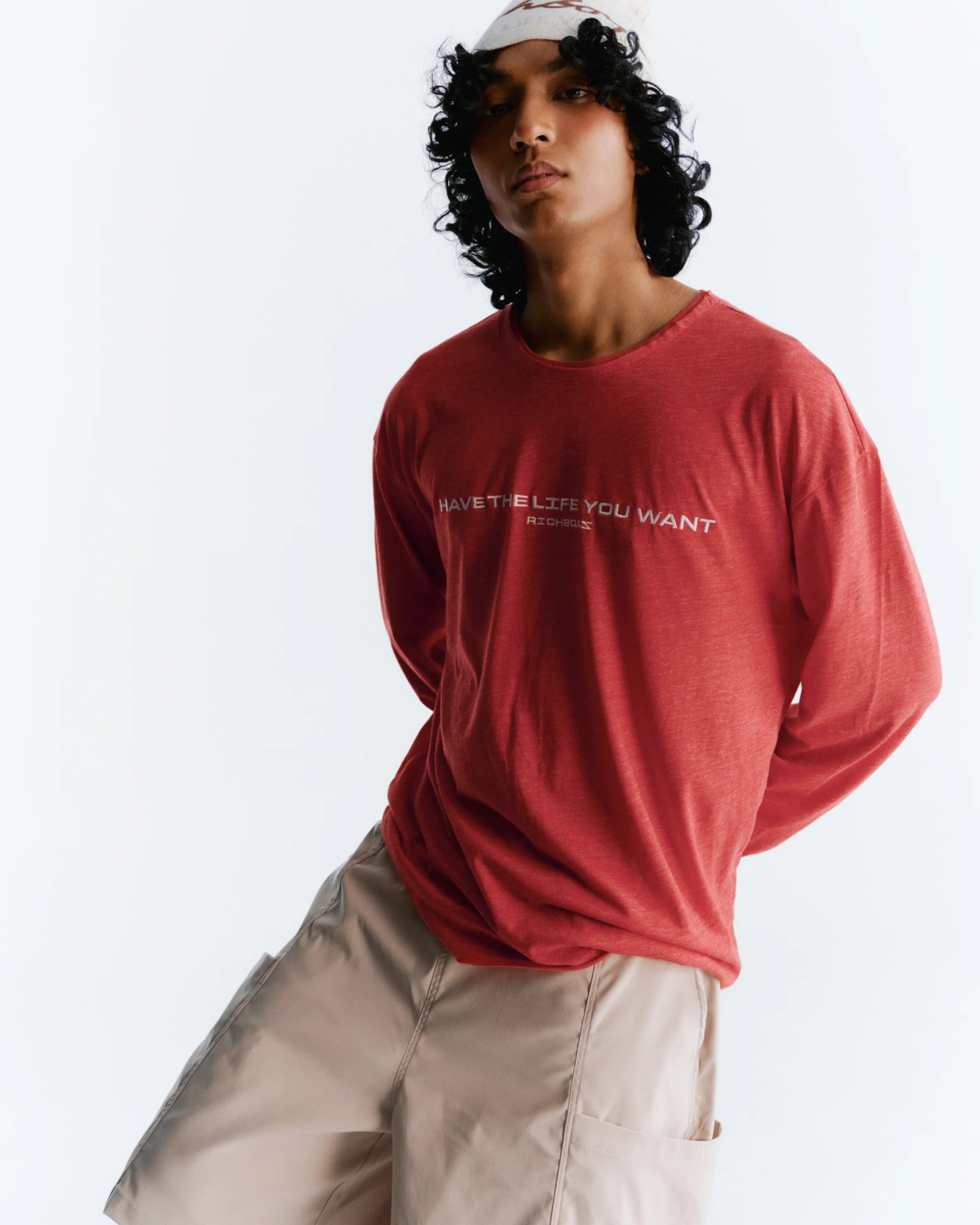 Raw Edge Long Sleeve - Lava