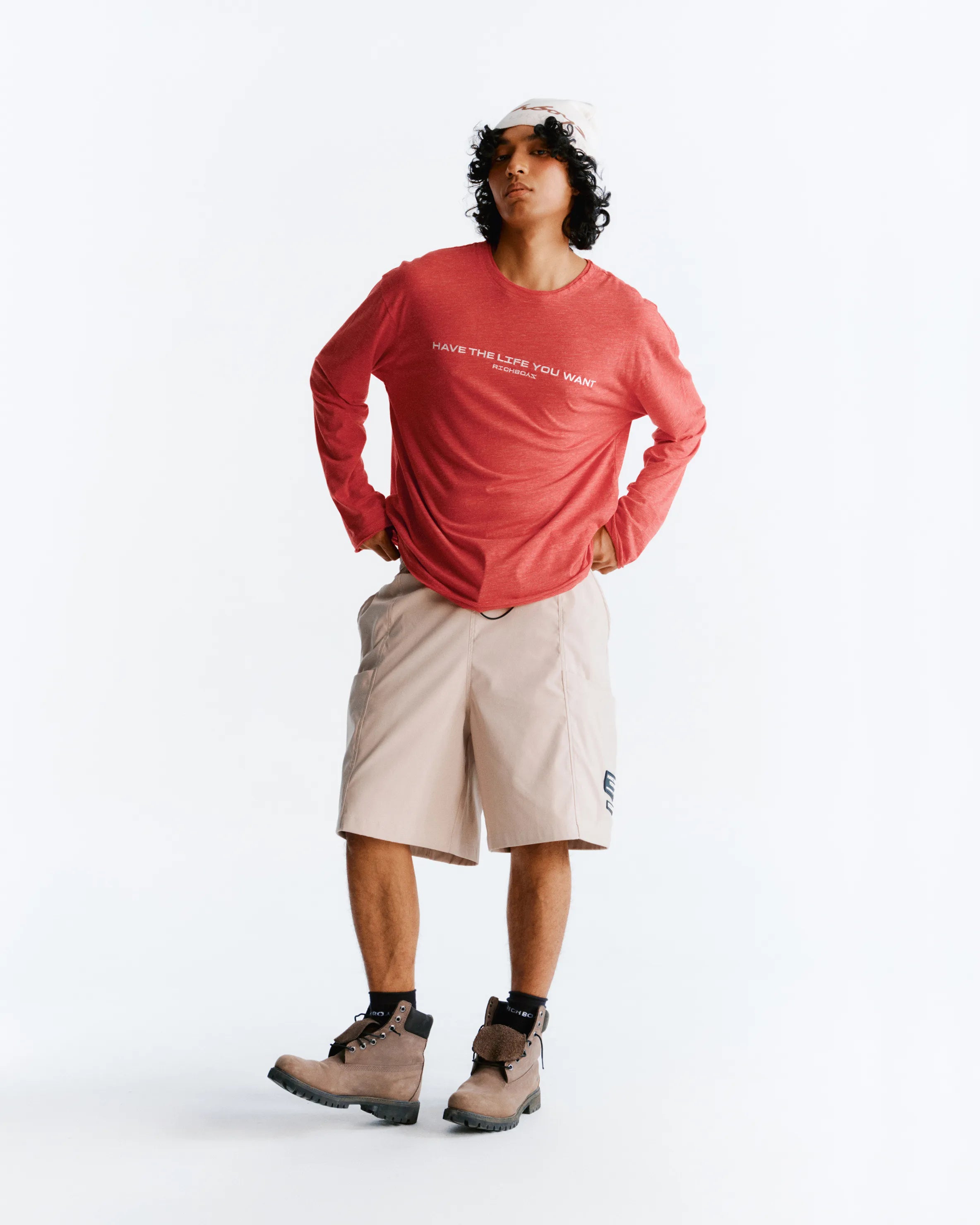 Raw Edge Long Sleeve - Lava