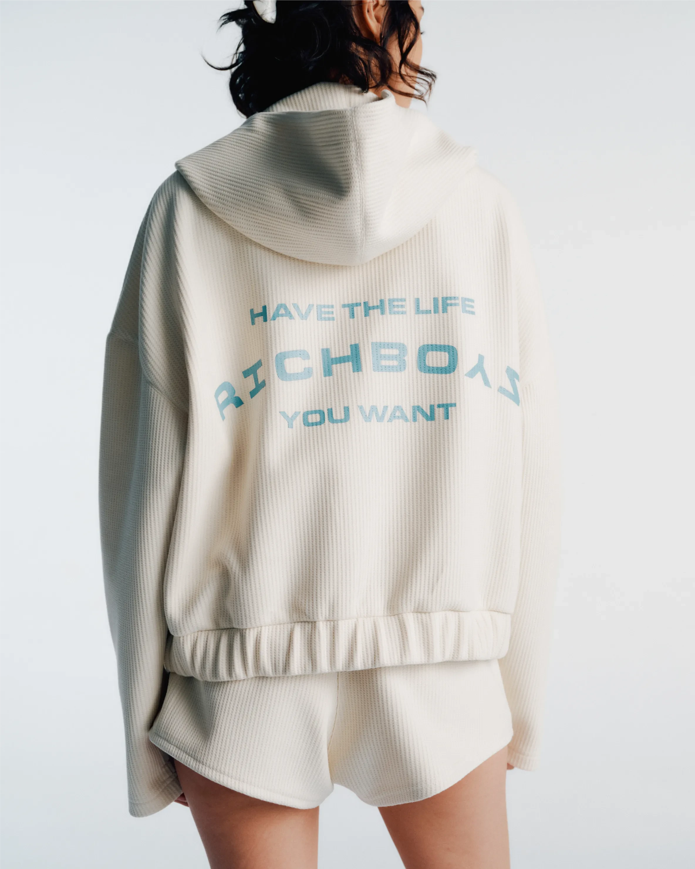 Waffle Hoodie - White