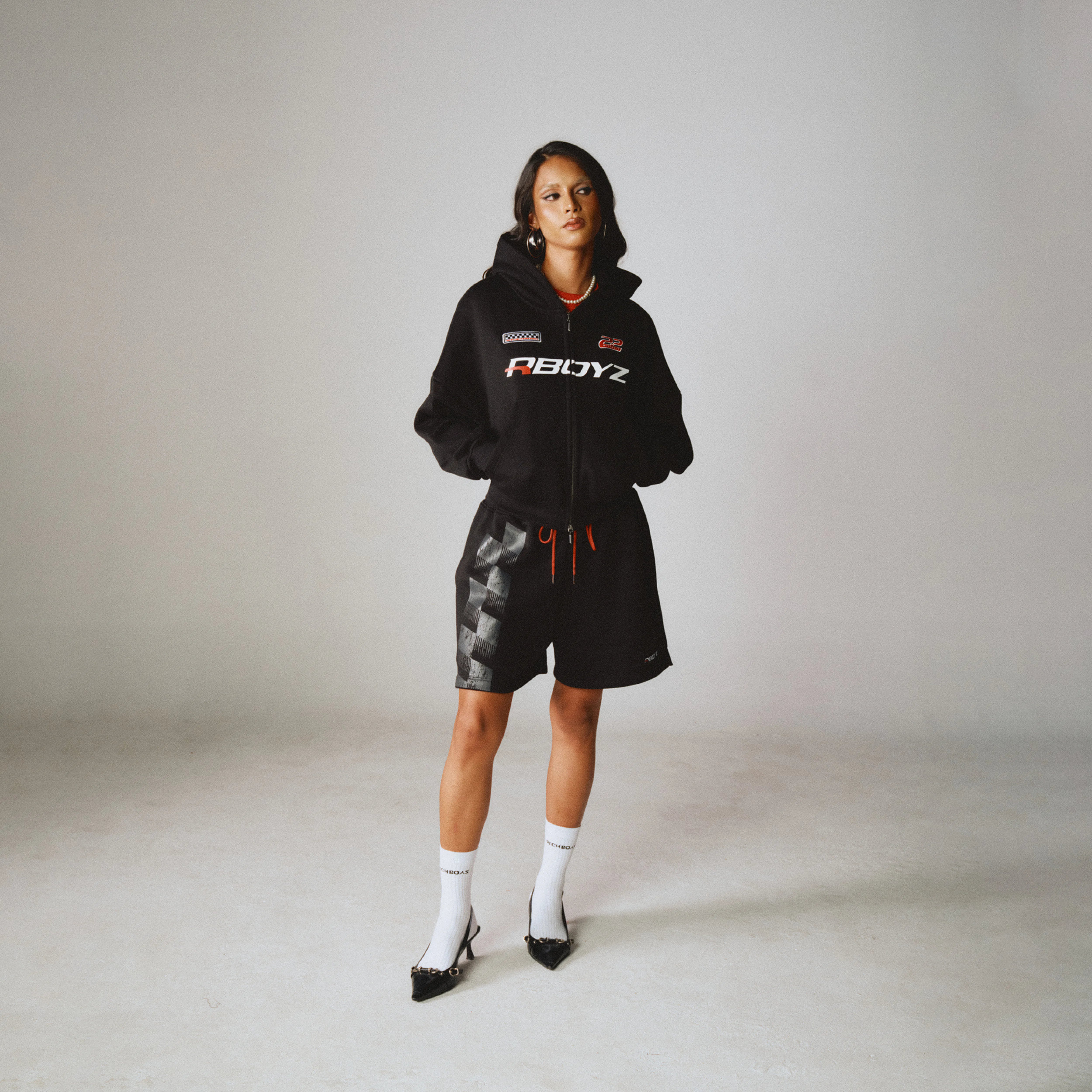 Zip Motion Hoodie - Black