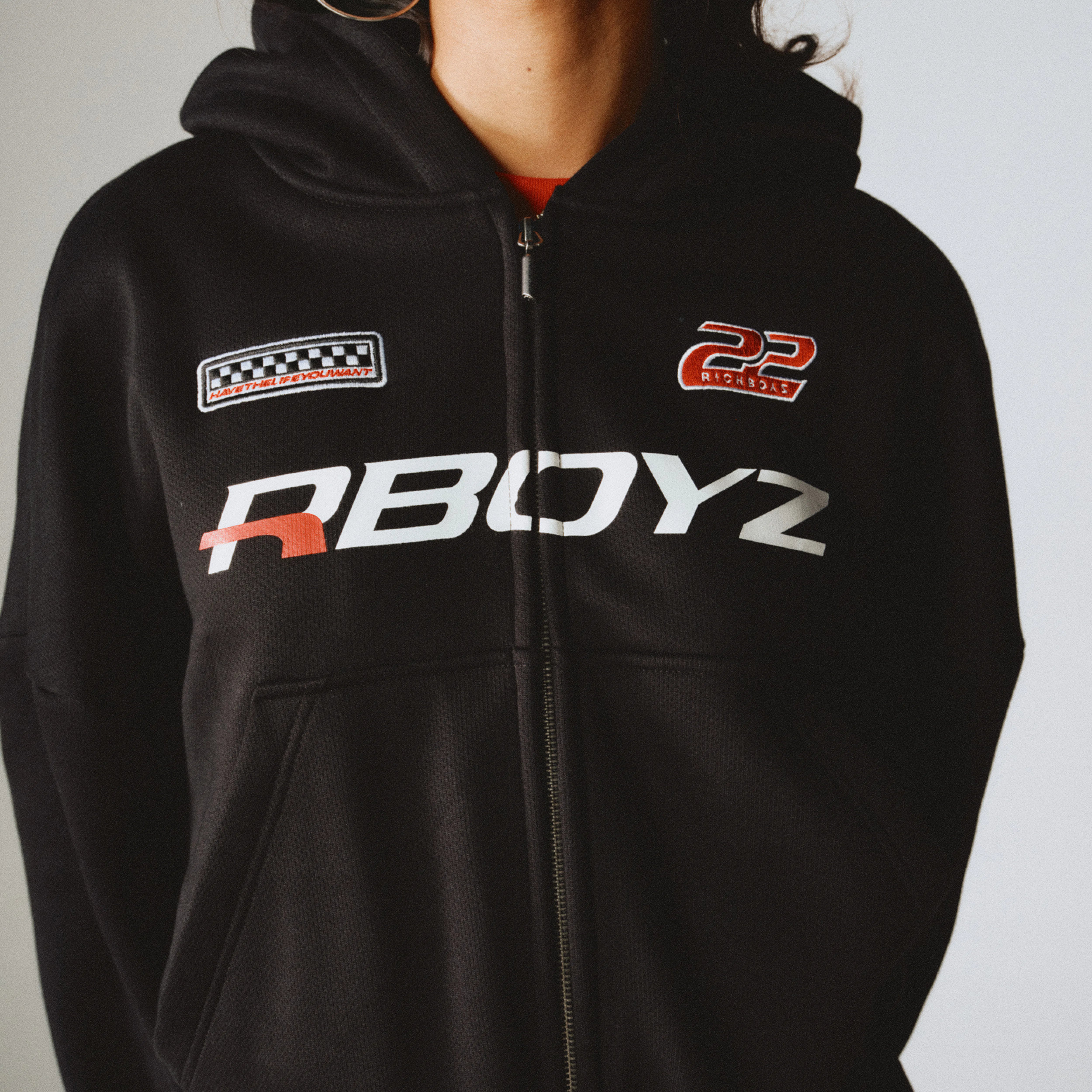 Zip Motion Hoodie - Black