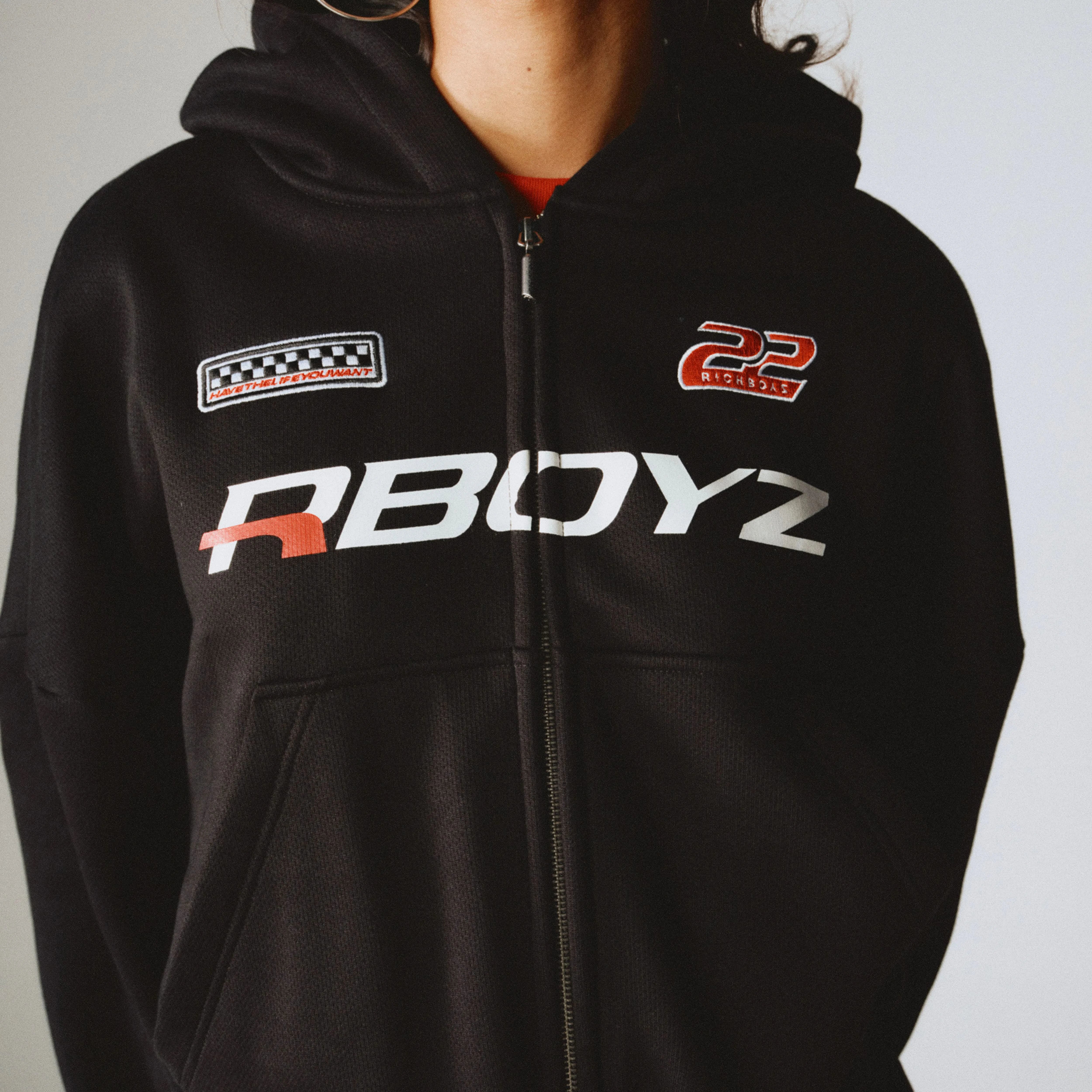 Zip Motion Hoodie - Black