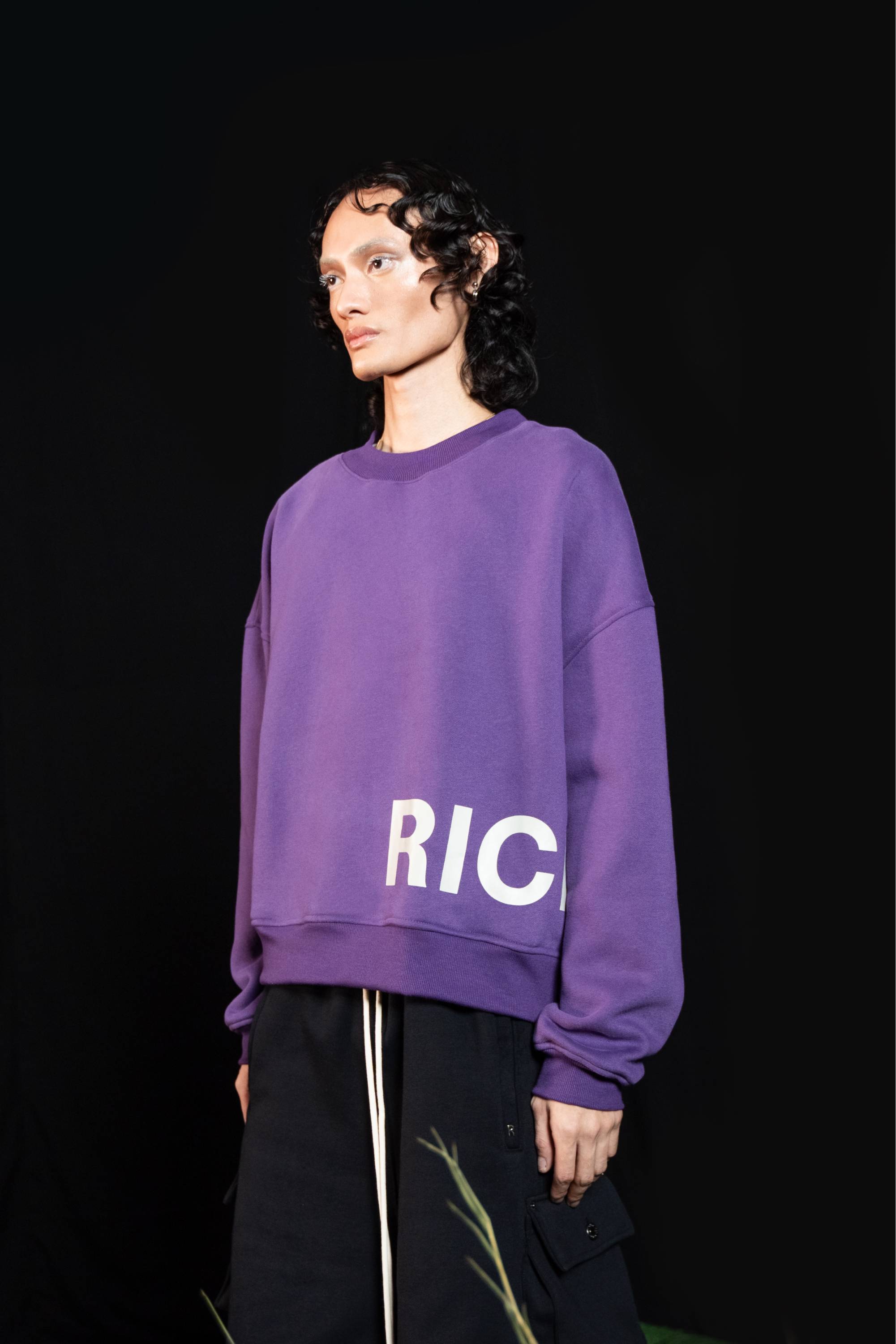 CROPPED SWEATER - PLUMM