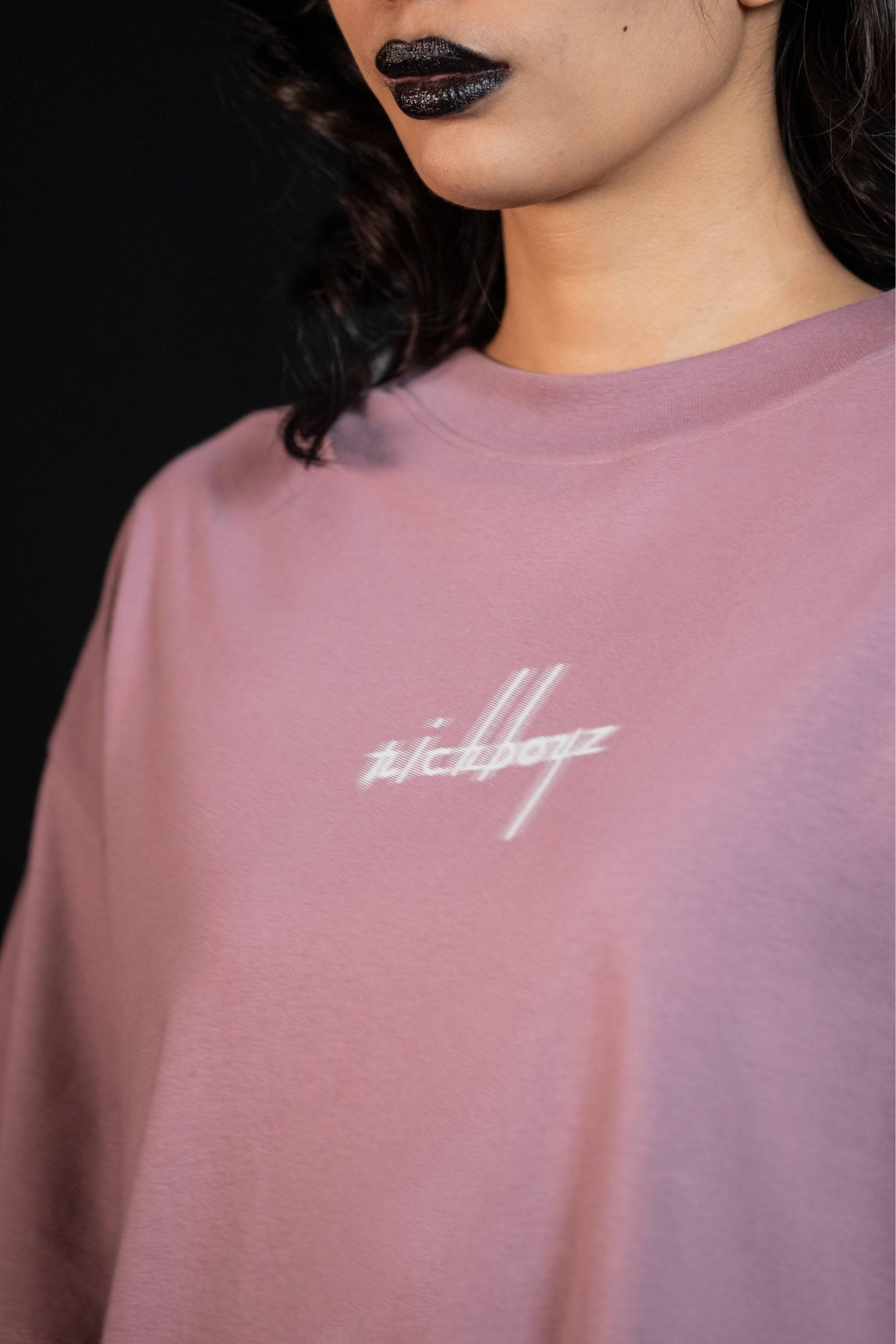Relaxed Drop Shoulder Tee - Mauve