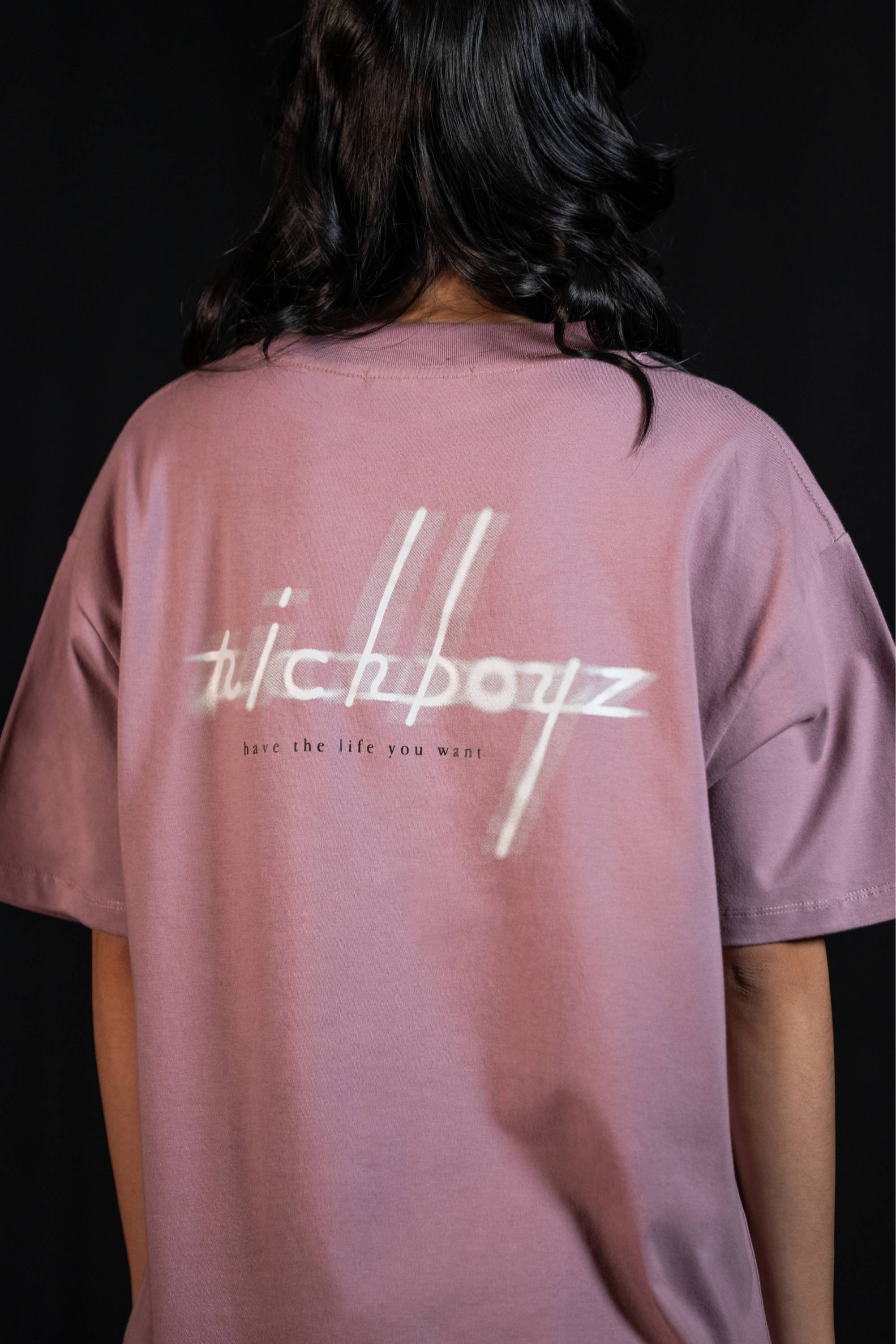 Relaxed Drop Shoulder Tee - Mauve