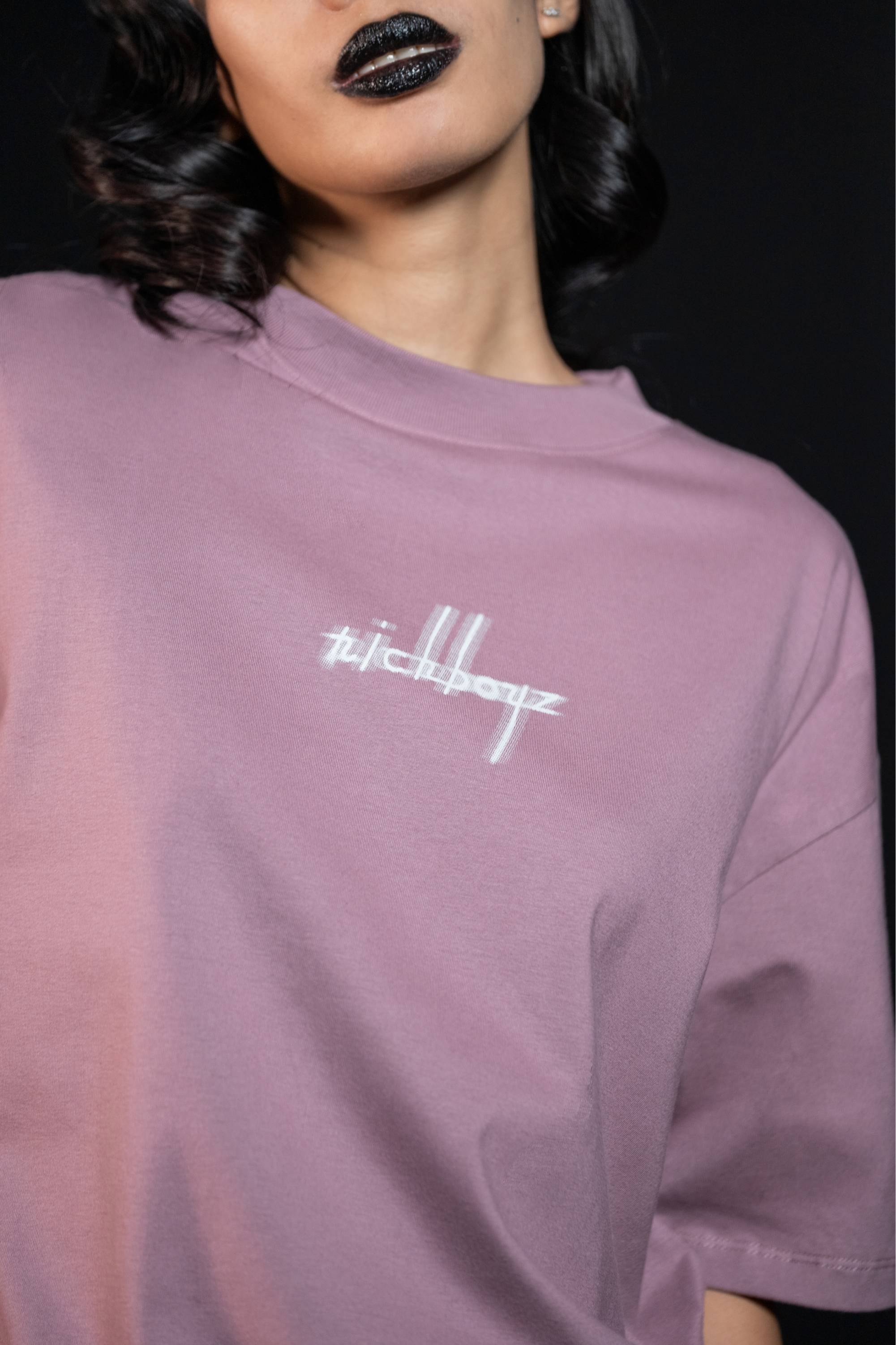 Relaxed Drop Shoulder Tee - Mauve