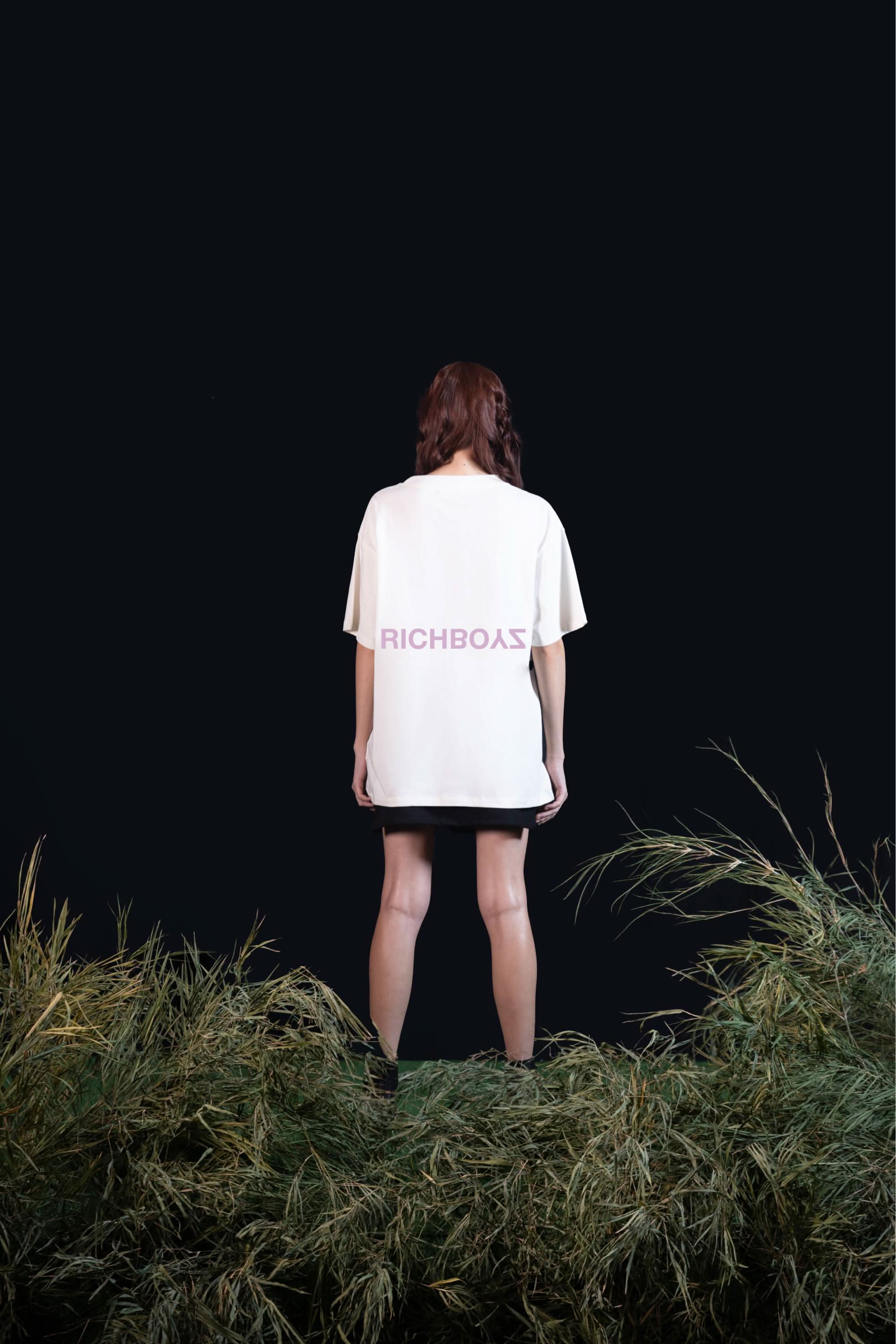 Relaxed Drop Shoulder Tee - Moon