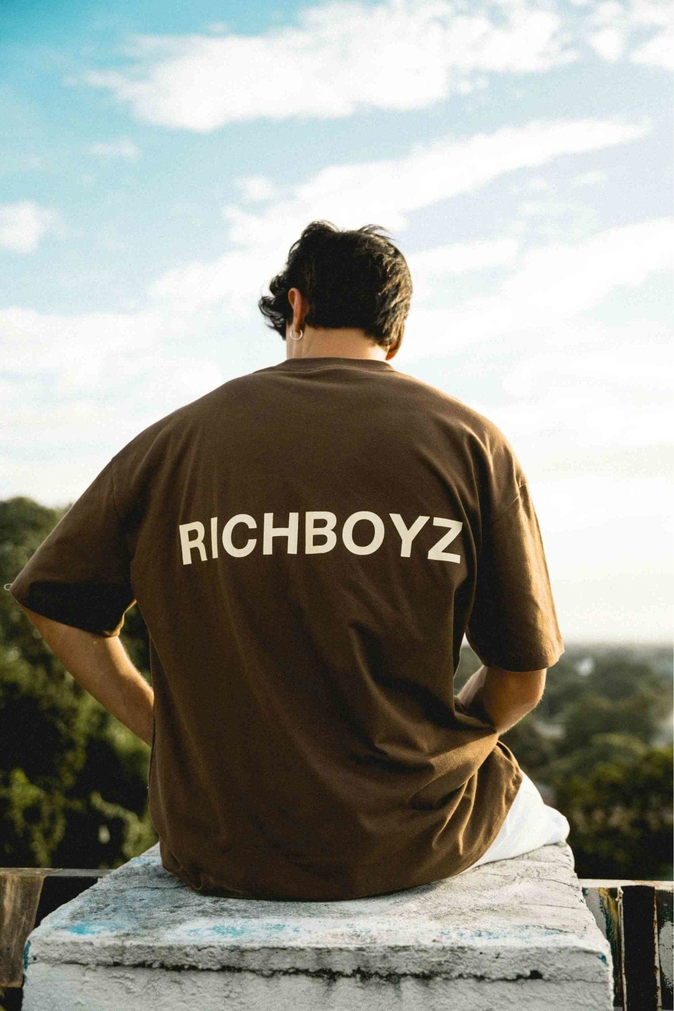 DROP SHOULDER TEE - CHOCO BROWN - Richboyz
