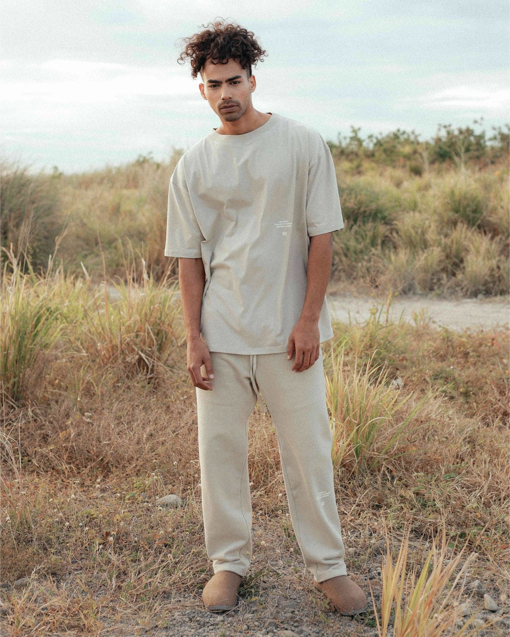 RELAXED DROP SHOULDER TEE - FOG - Richboyz