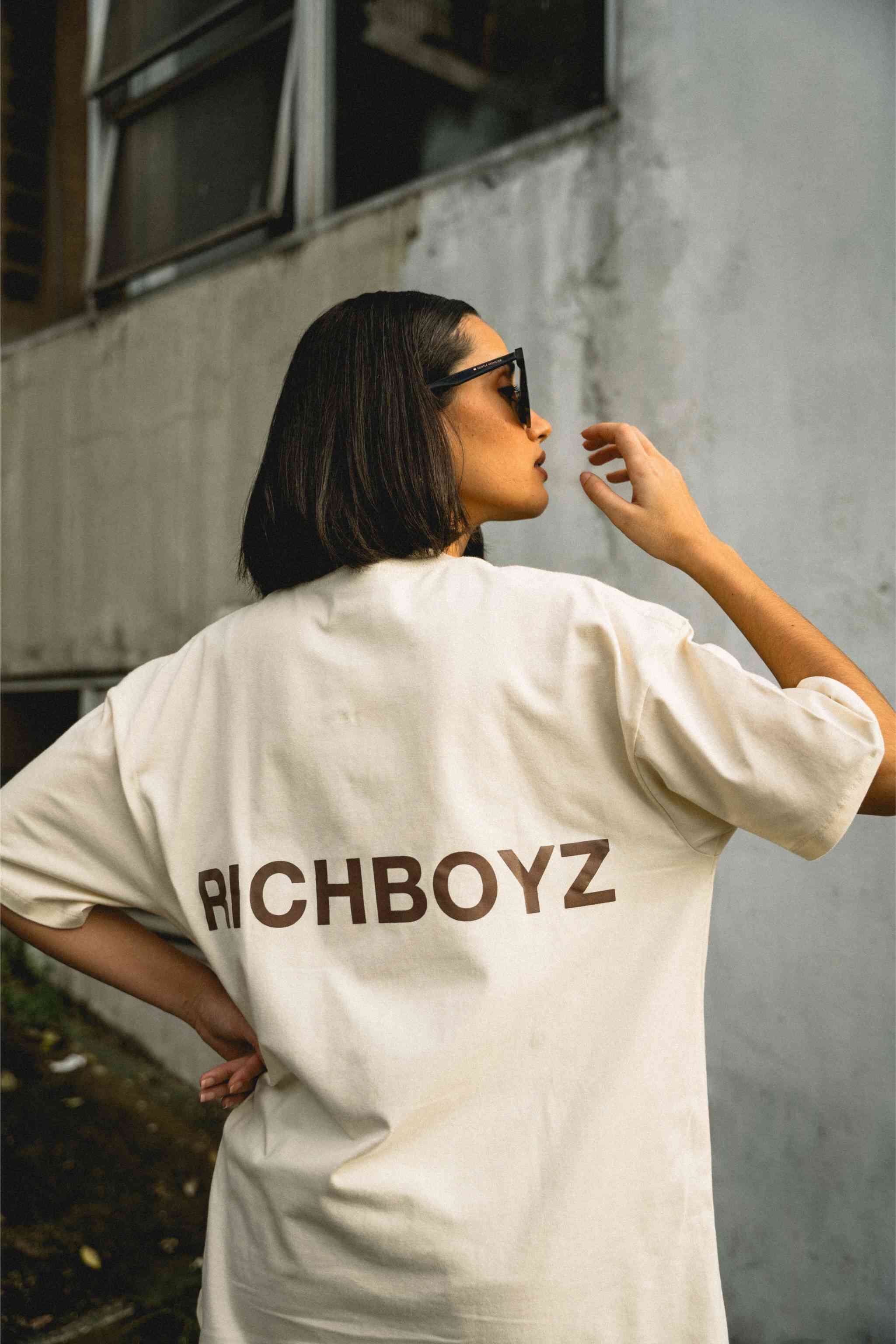 Drop Shoulder Tee - Cream