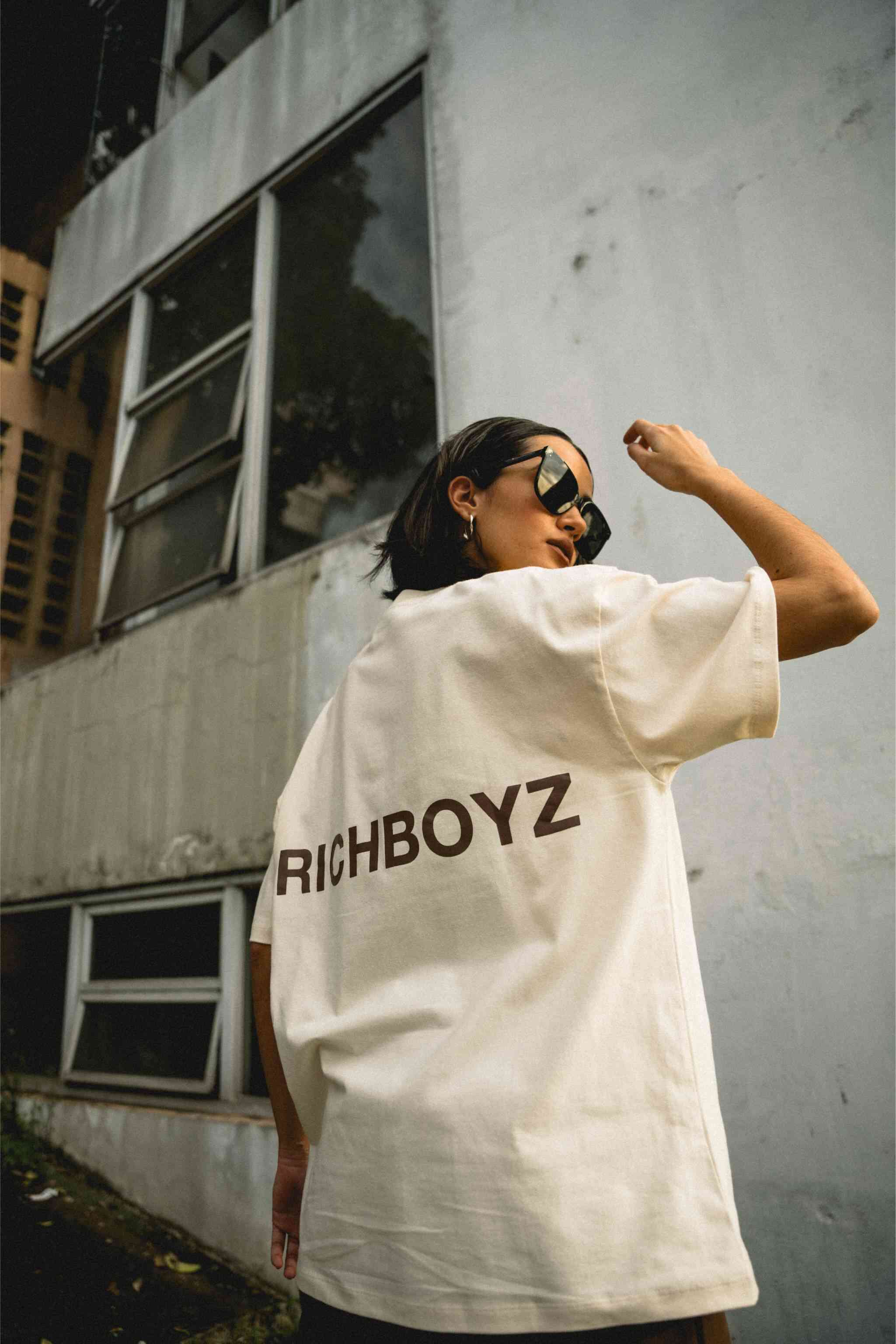 Drop Shoulder Tee - Cream