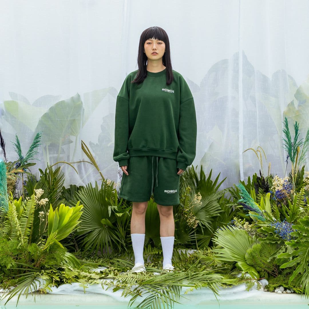 SWEATSHIRT - HUNTER GREEN - Richboyz