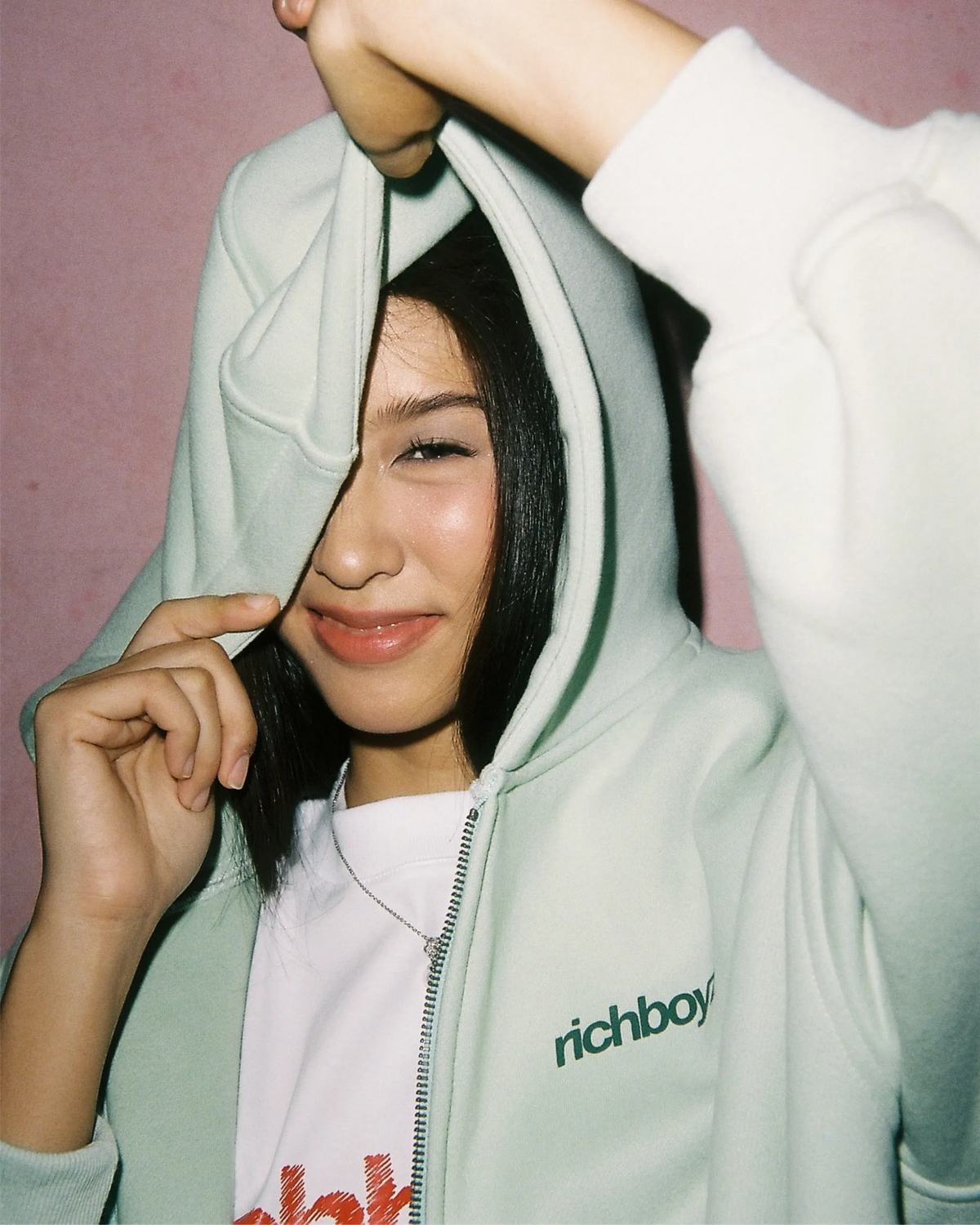 Double Zip Box Hoodie V2 - Matcha