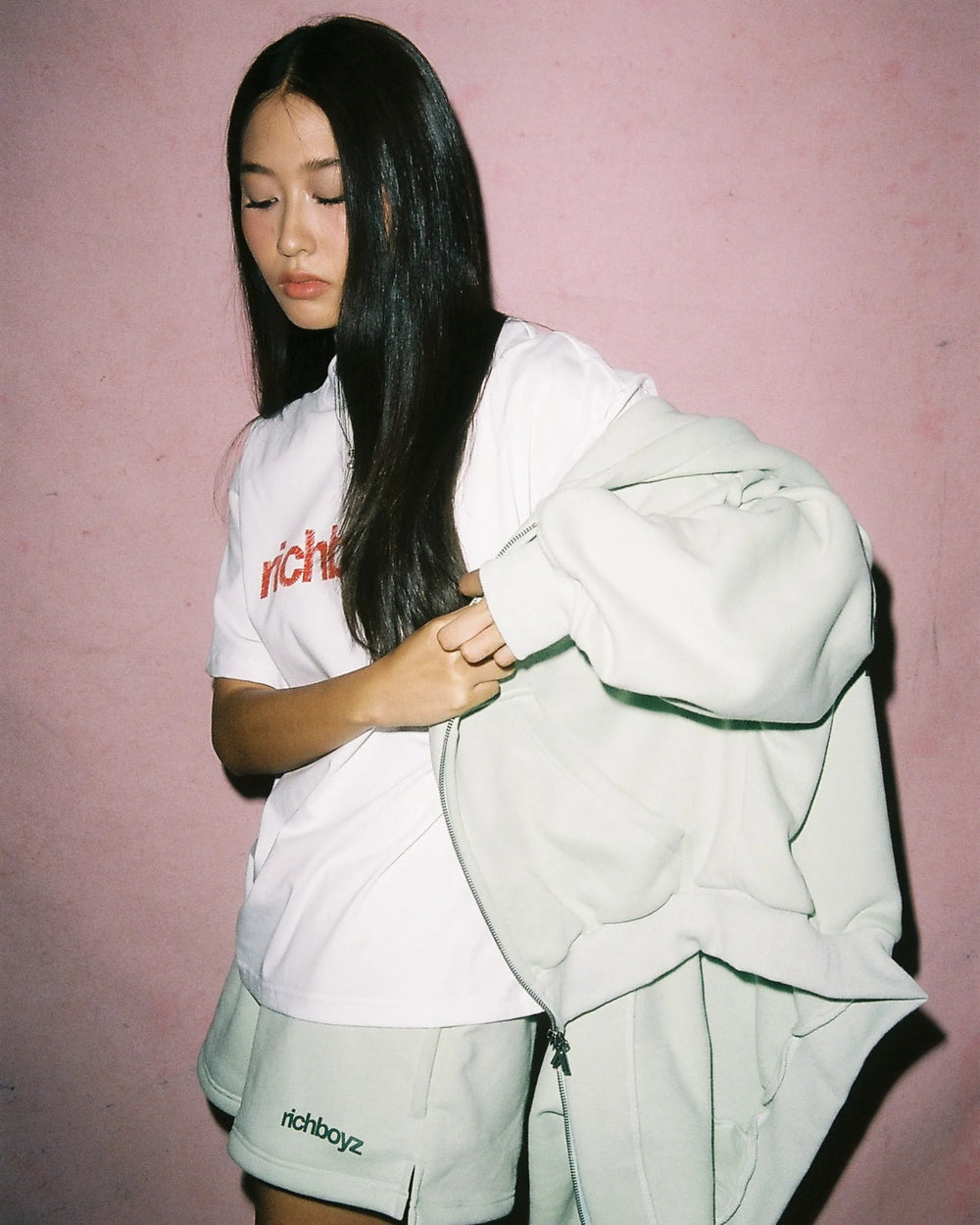 Double Zip Box Hoodie V2 - Matcha