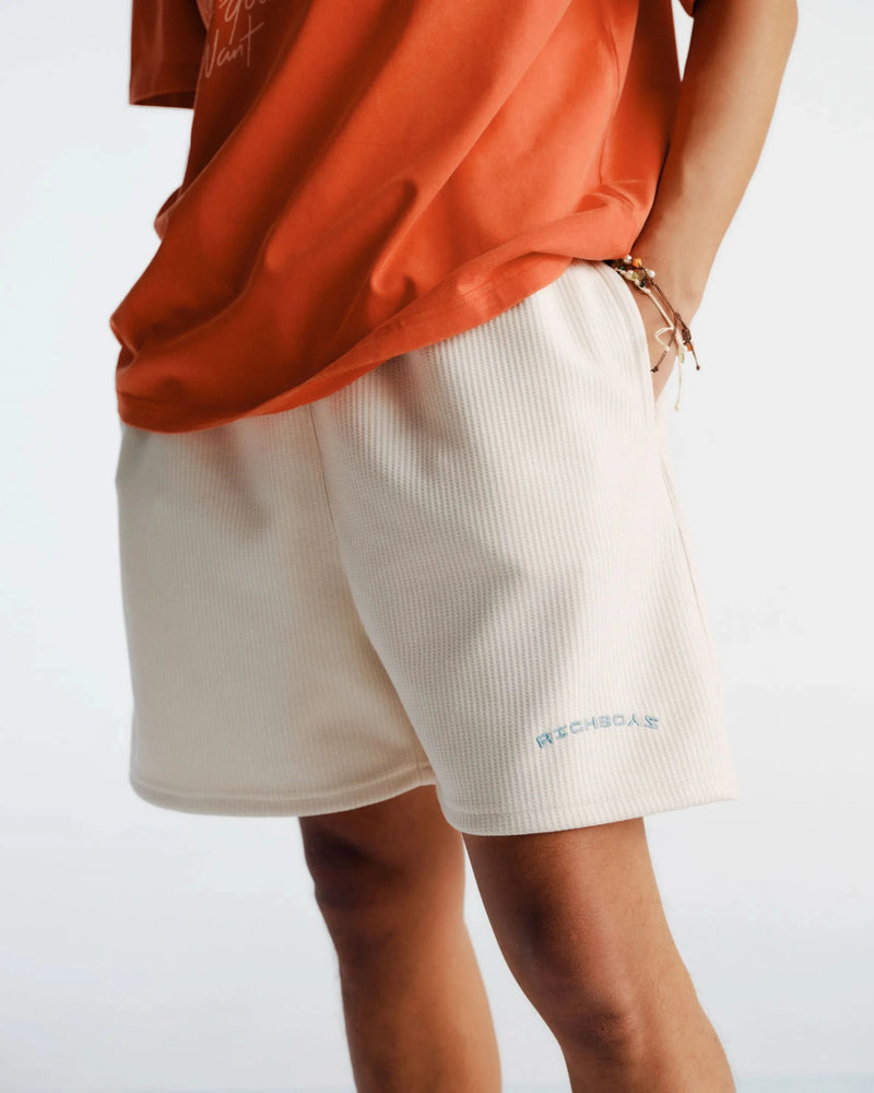 Waffle Short - White