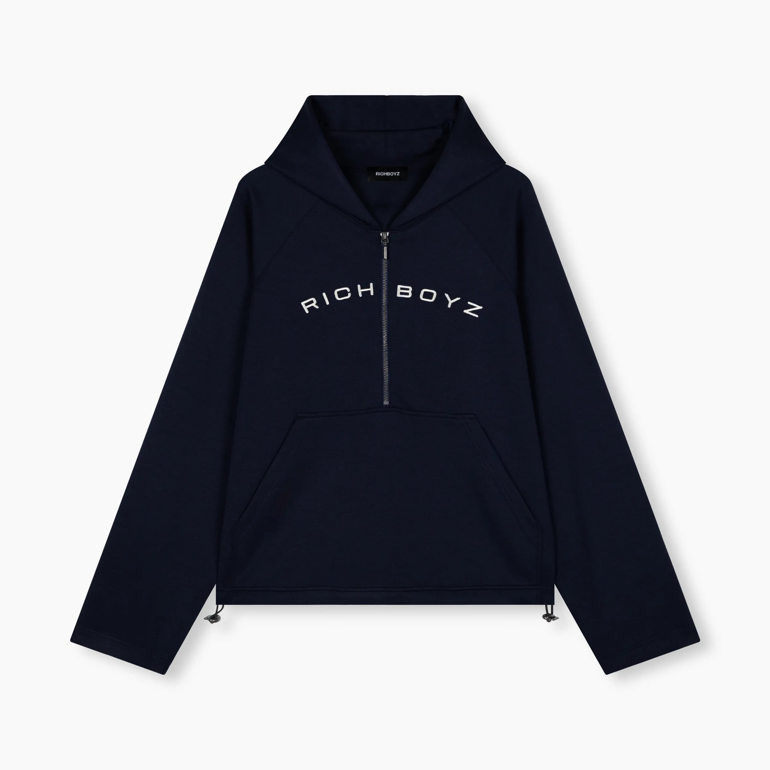 Airy Quarter Zip Hoodie - Navy Blue