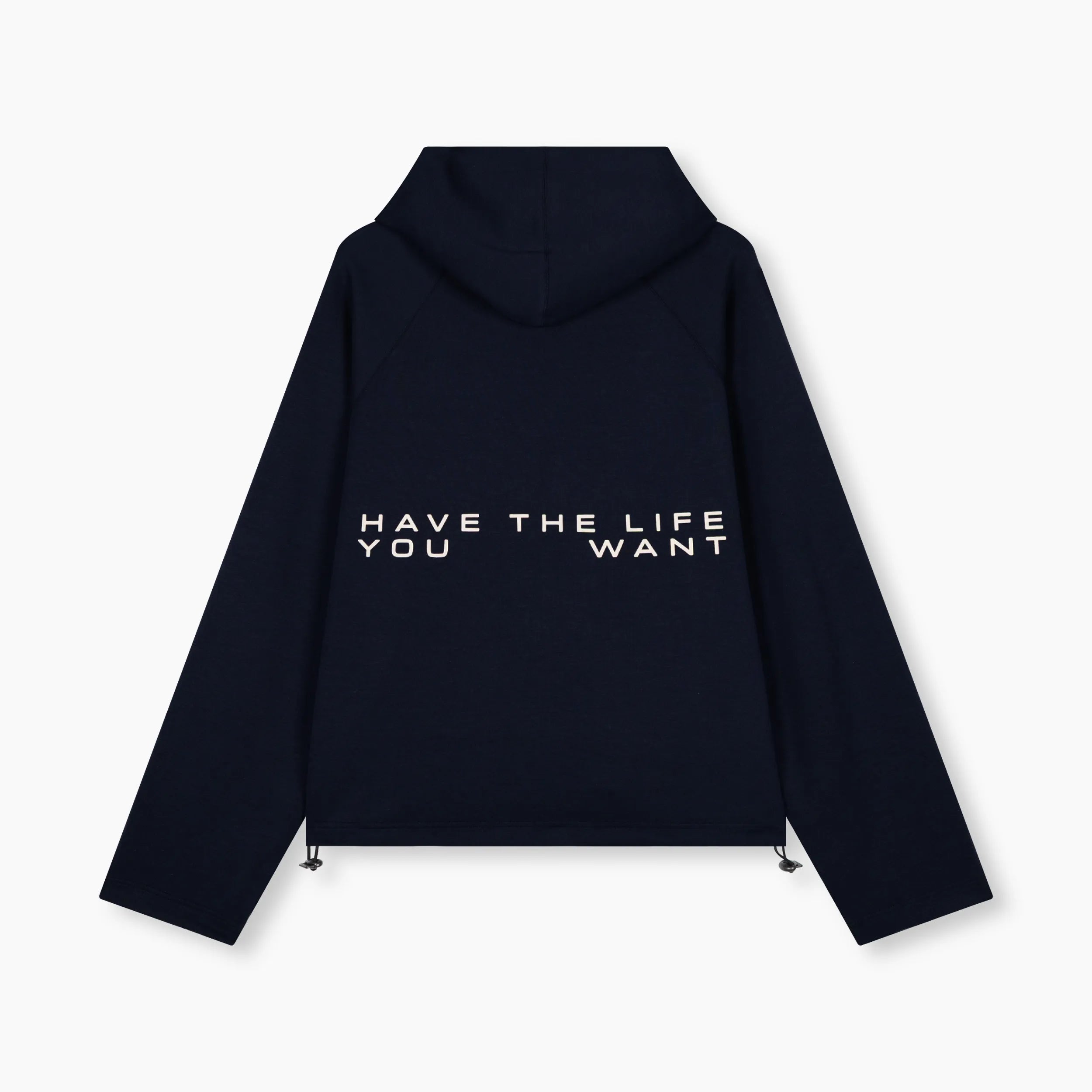 Airy Quarter Zip Hoodie - Navy Blue