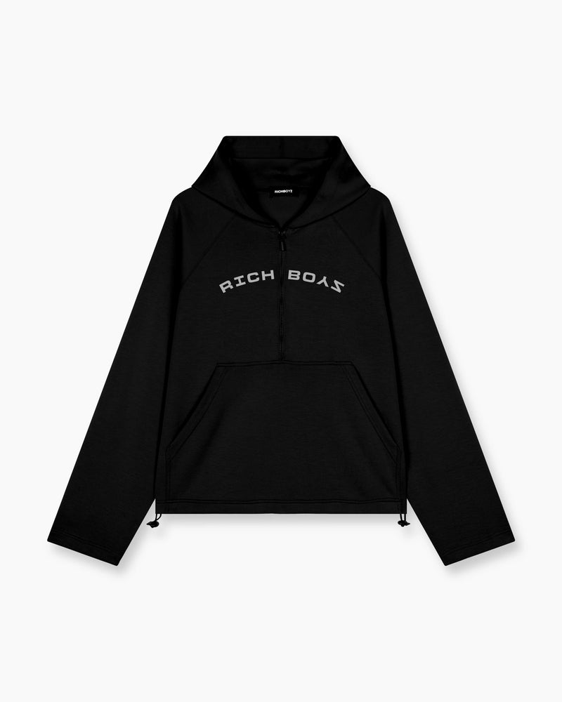 Airy Quarter Zip Hoodie - Midnight