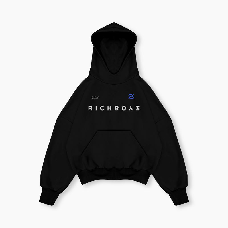 Box Hoodie Threads - Black