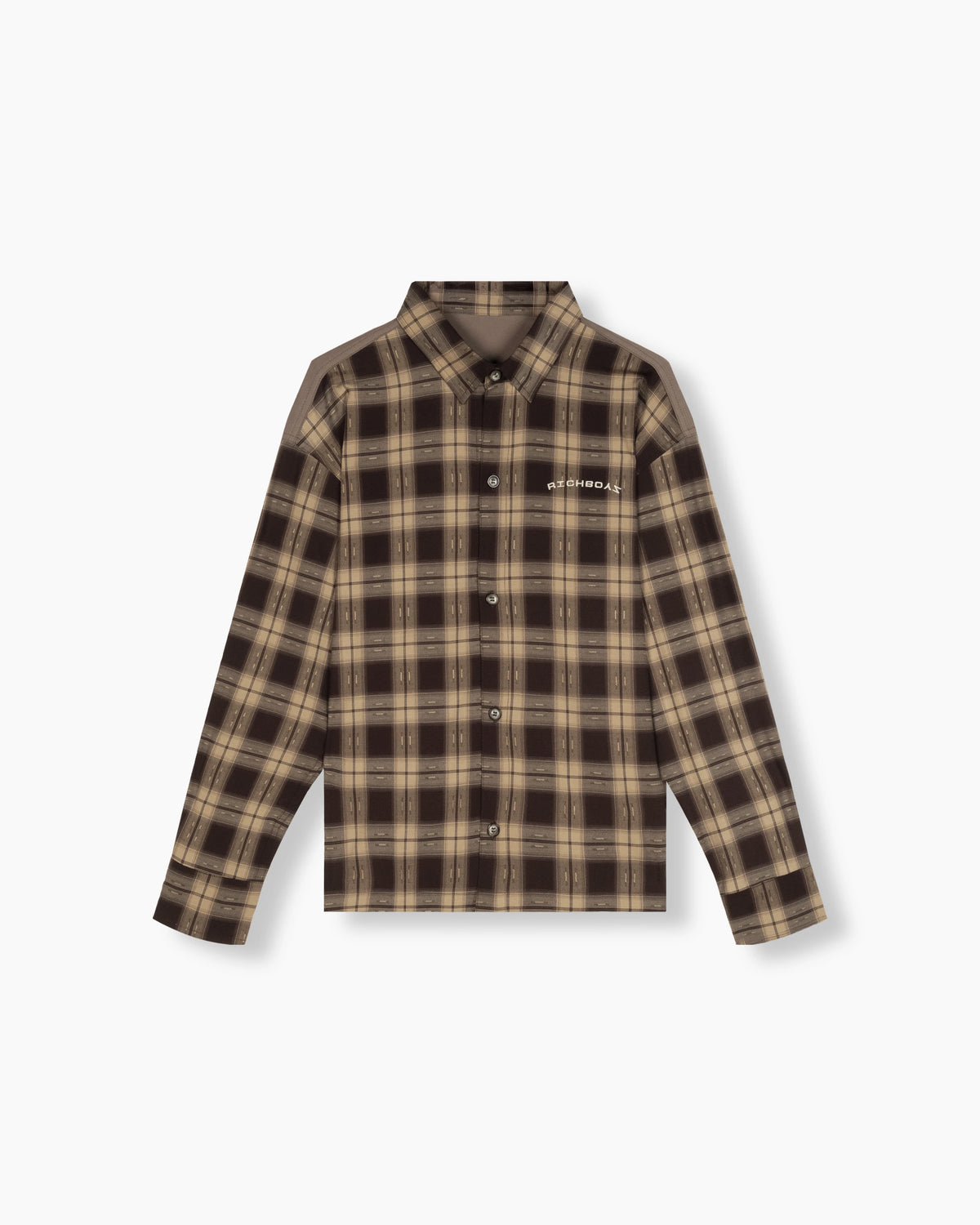 Box Long Sleeve Plaid - Brown