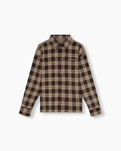 Box Long Sleeve Plaid - Brown