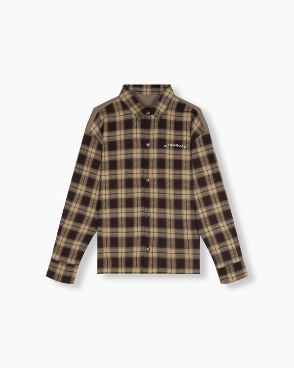 Box Long Sleeve Plaid - Brown