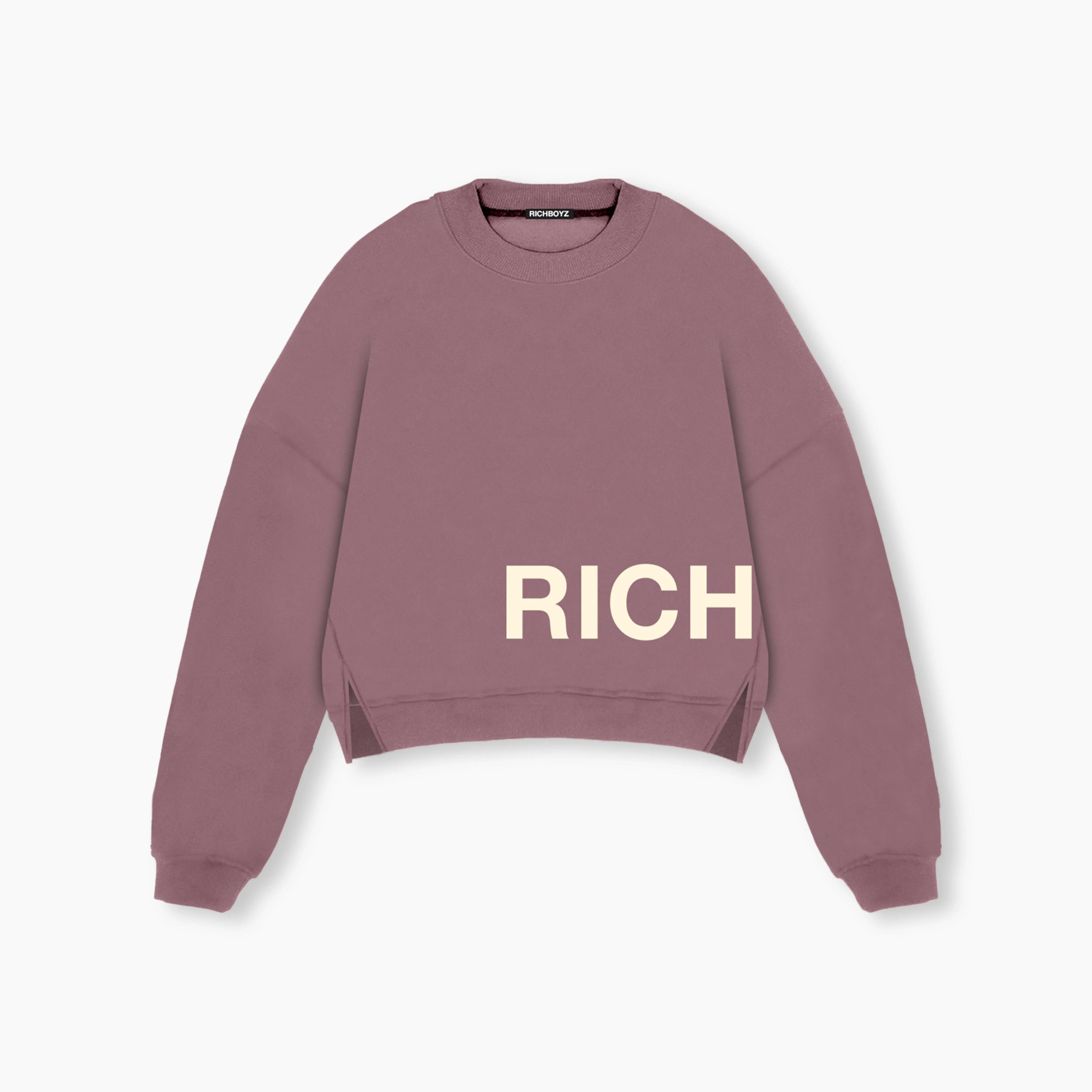 CROPPED SWEATER - MAUVE
