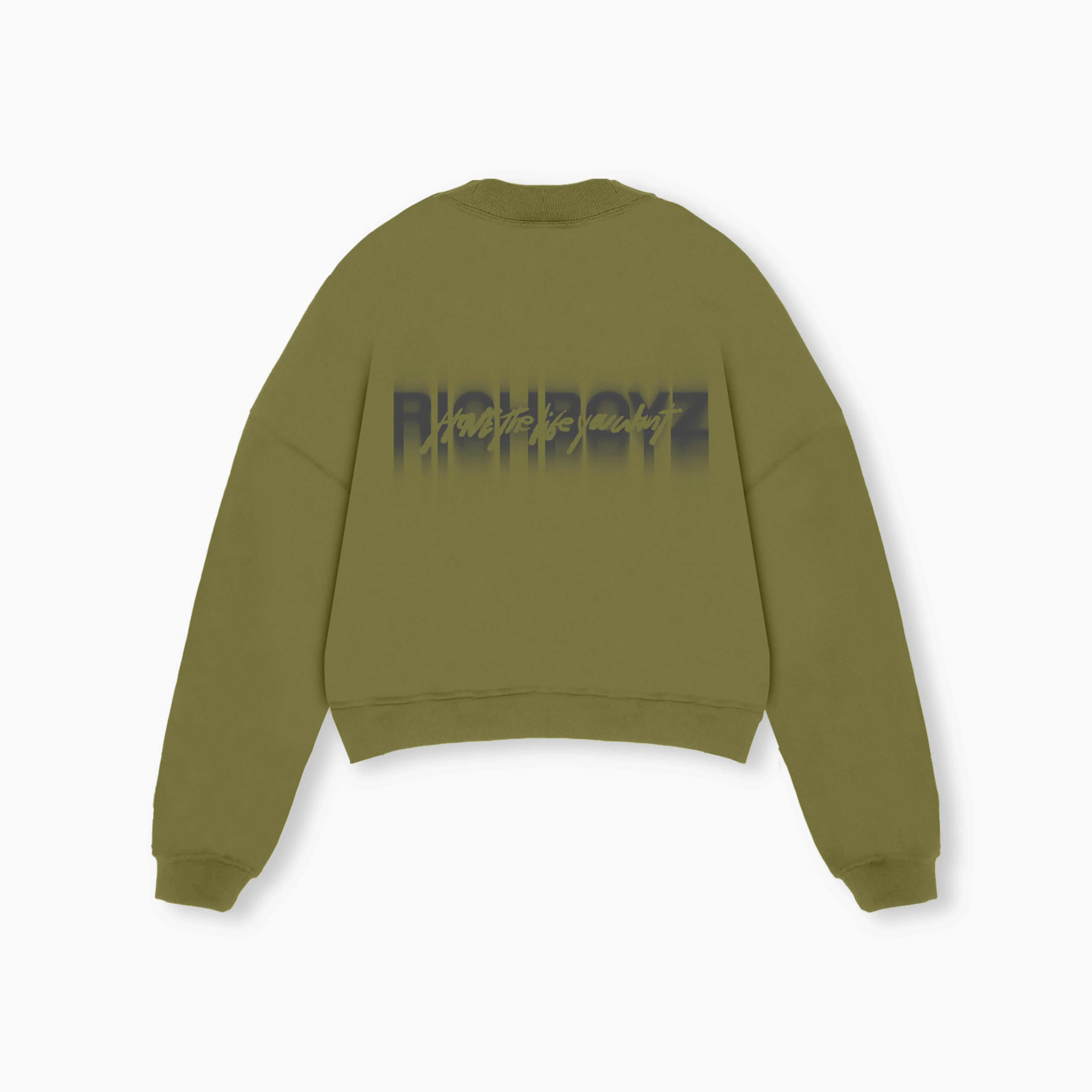 CROPPED SWEATER - MOSS