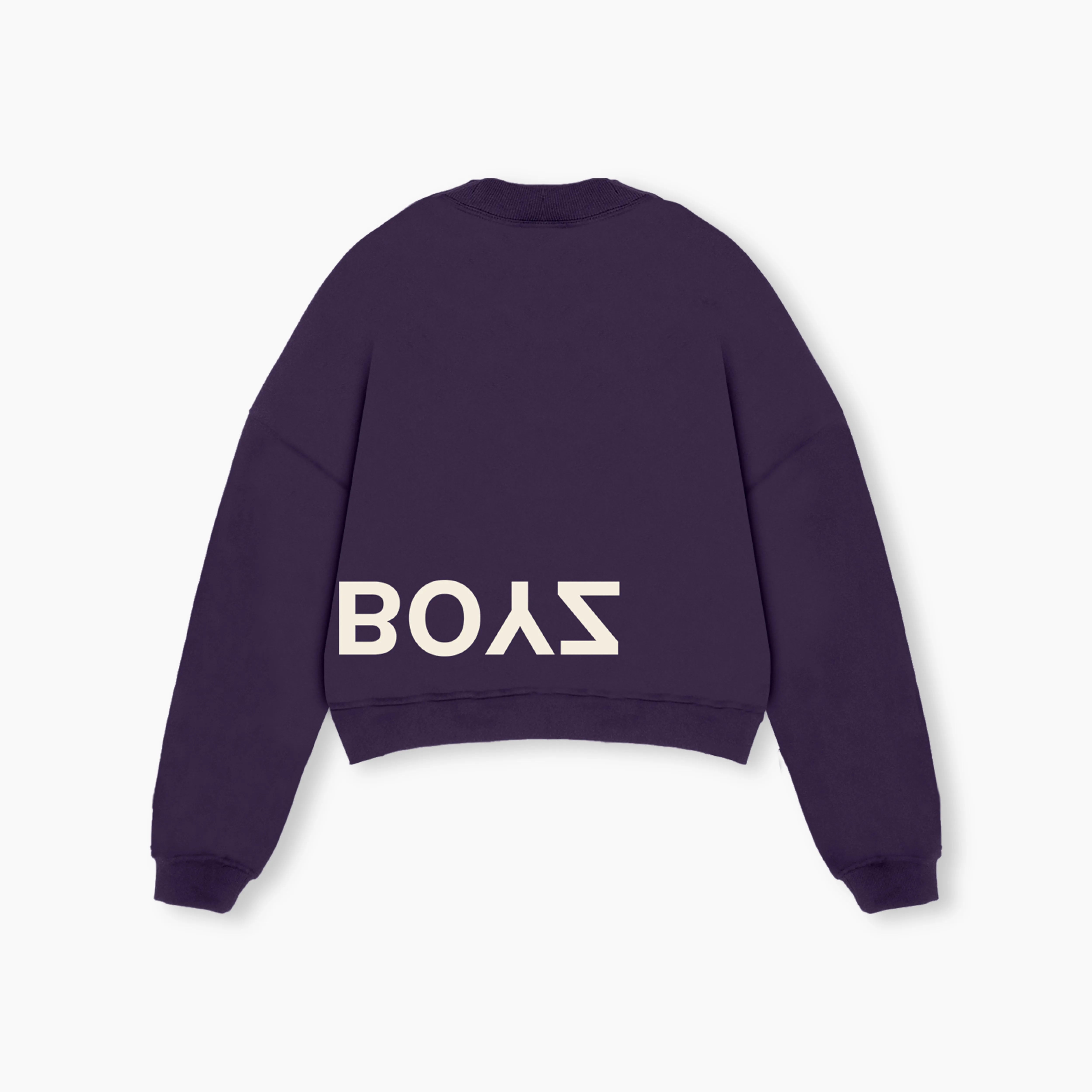 CROPPED SWEATER - PLUMM