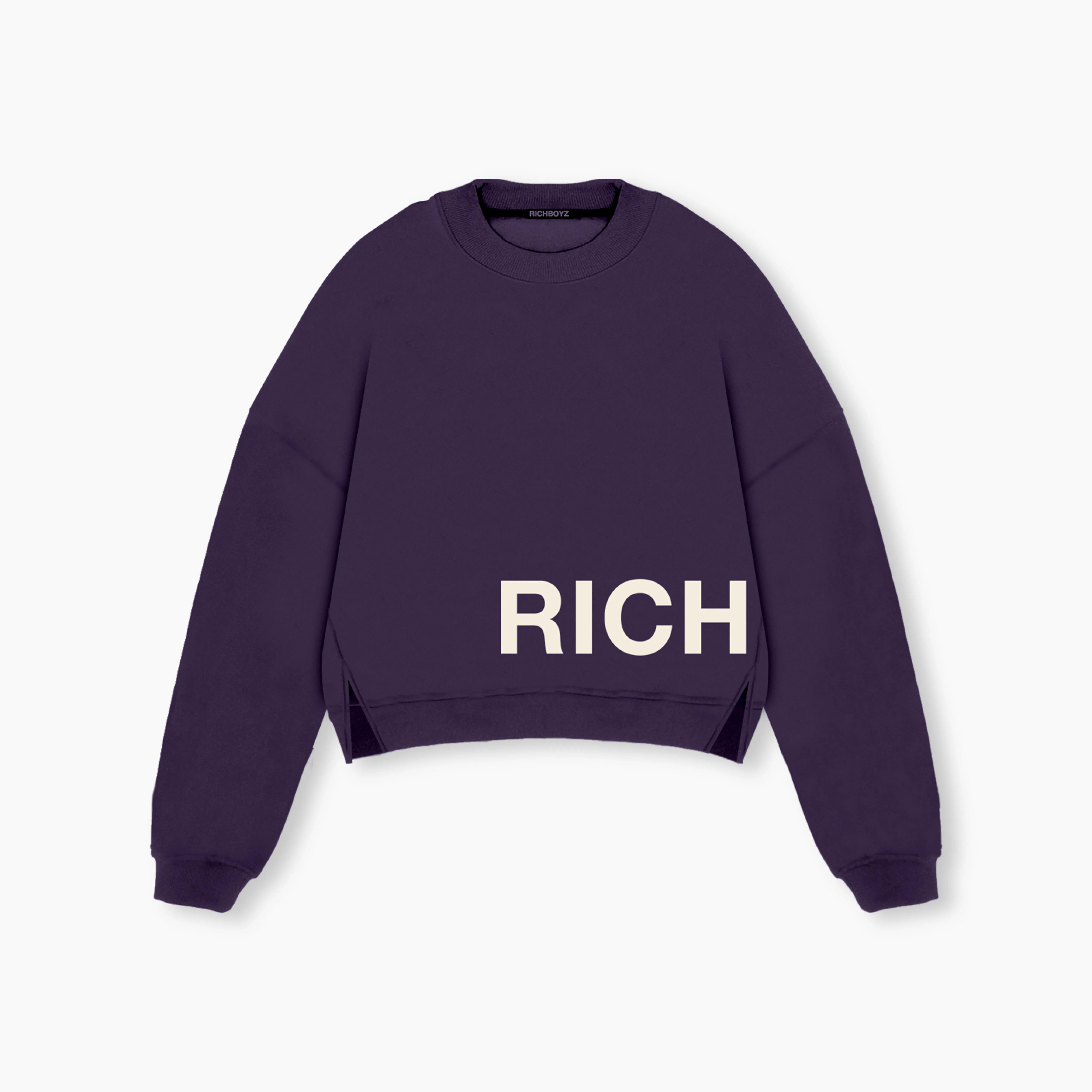 CROPPED SWEATER - PLUMM