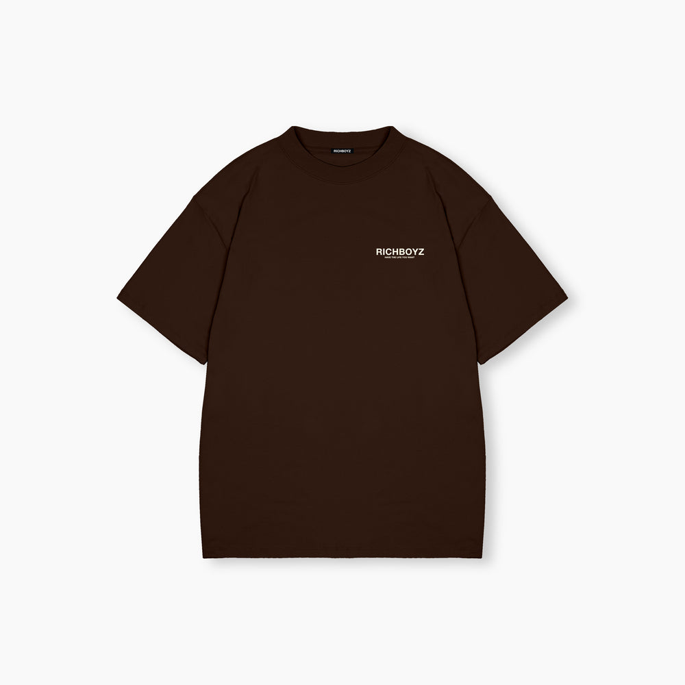 Drop Shoulder Tee - Choco Brown