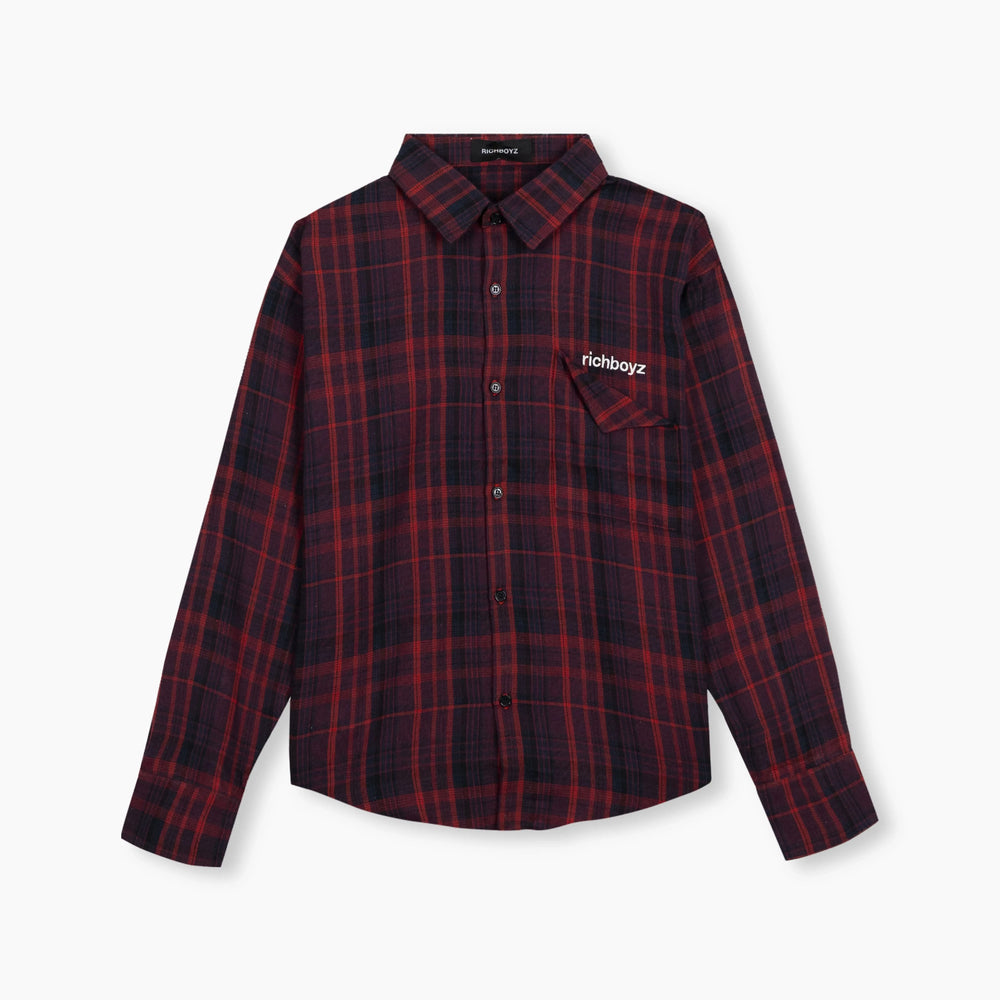 Kids PJ Long Sleeve - Cane Red